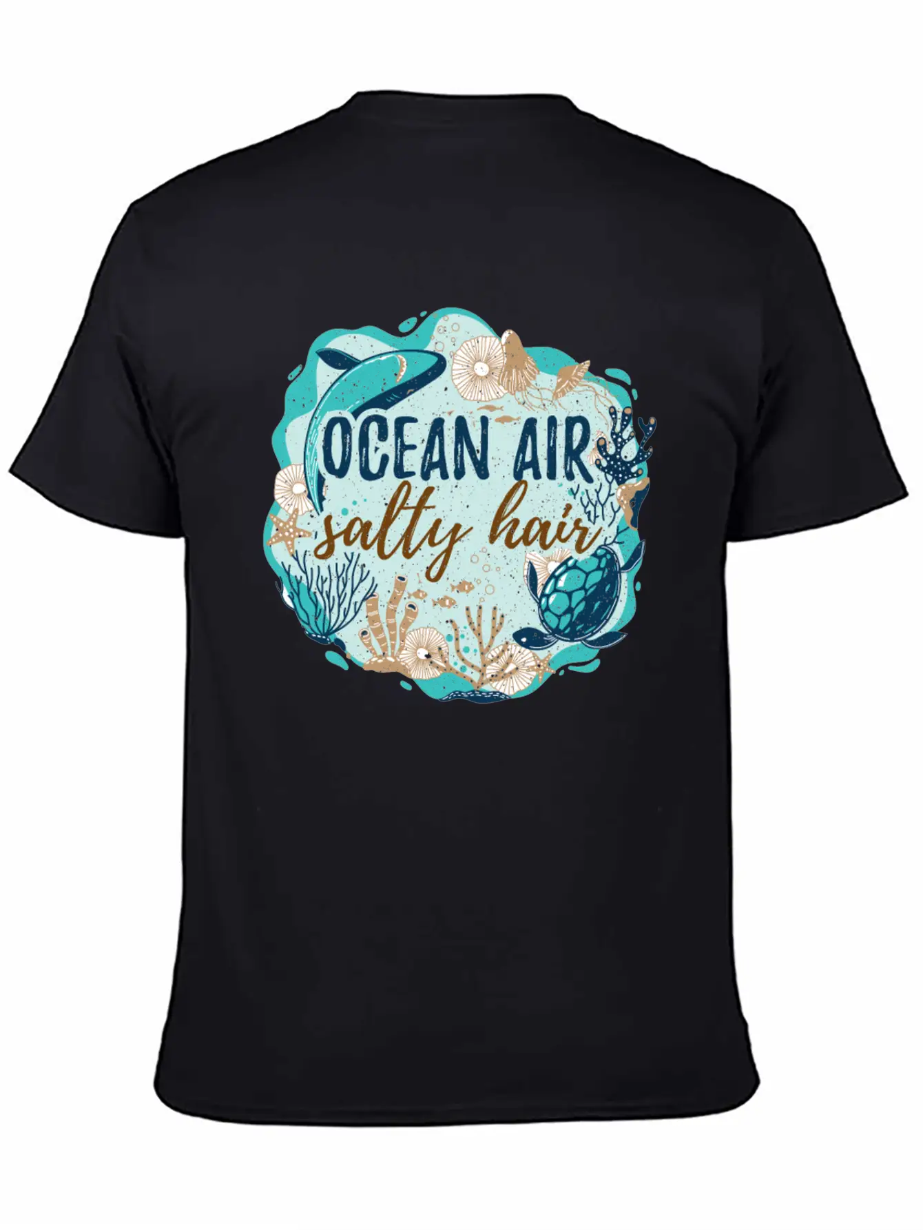 Ocean Air Salty Hair Unisex Short Sleeve Soft Cotton T-Shirt – Casual Everyday Wear