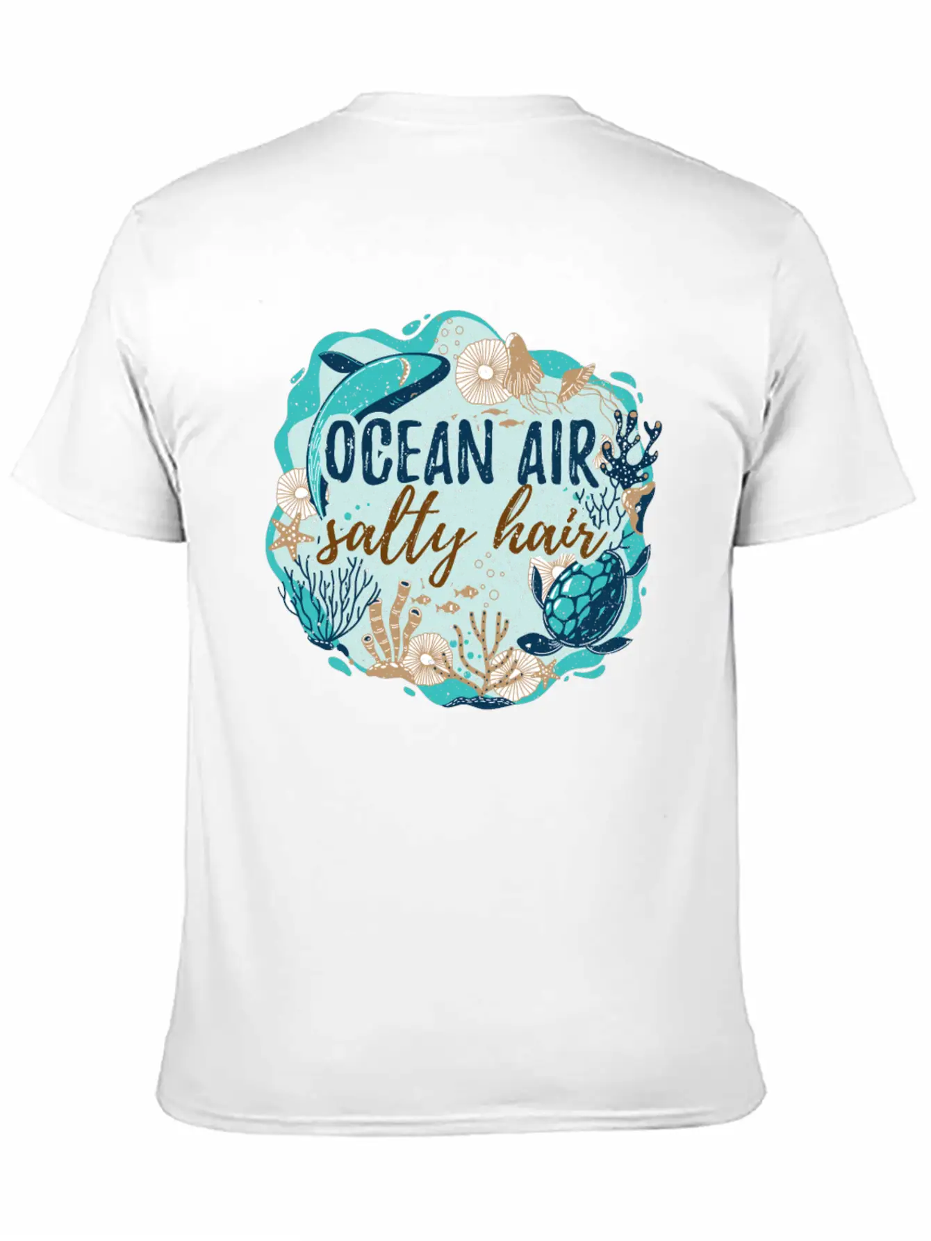 Ocean Air Salty Hair Unisex Short Sleeve Soft Cotton T-Shirt – Casual Everyday Wear