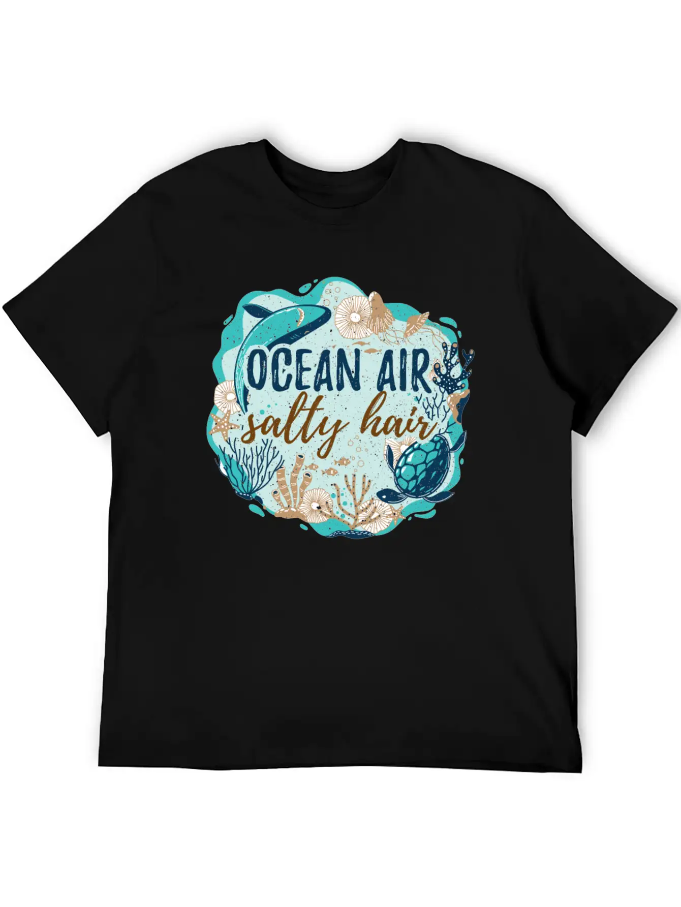 Ocean Air Salty Hair Unisex Short Sleeve Soft Cotton T-Shirt – Casual Everyday Wear