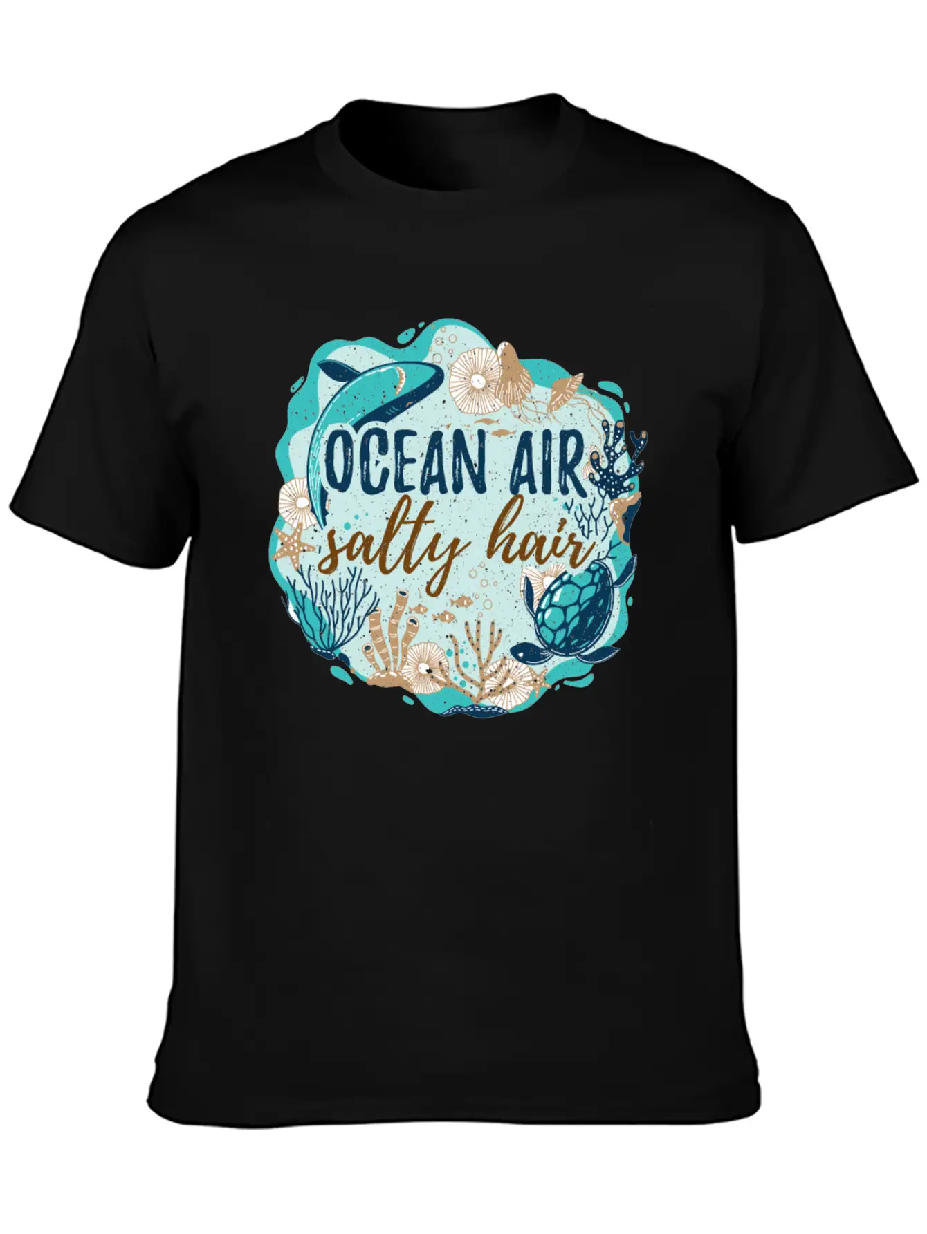Ocean Air Salty Hair Unisex Short Sleeve Soft Cotton T-Shirt – Casual Everyday Wear
