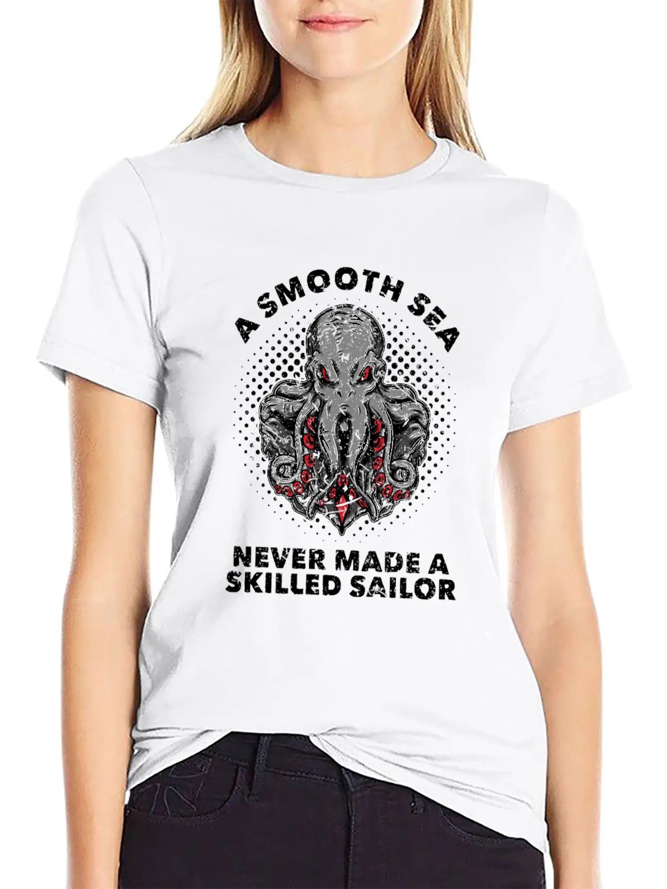 Octopus Sailor Stylish Everyday T-Shirt – Unisex Basic Cotton Tee