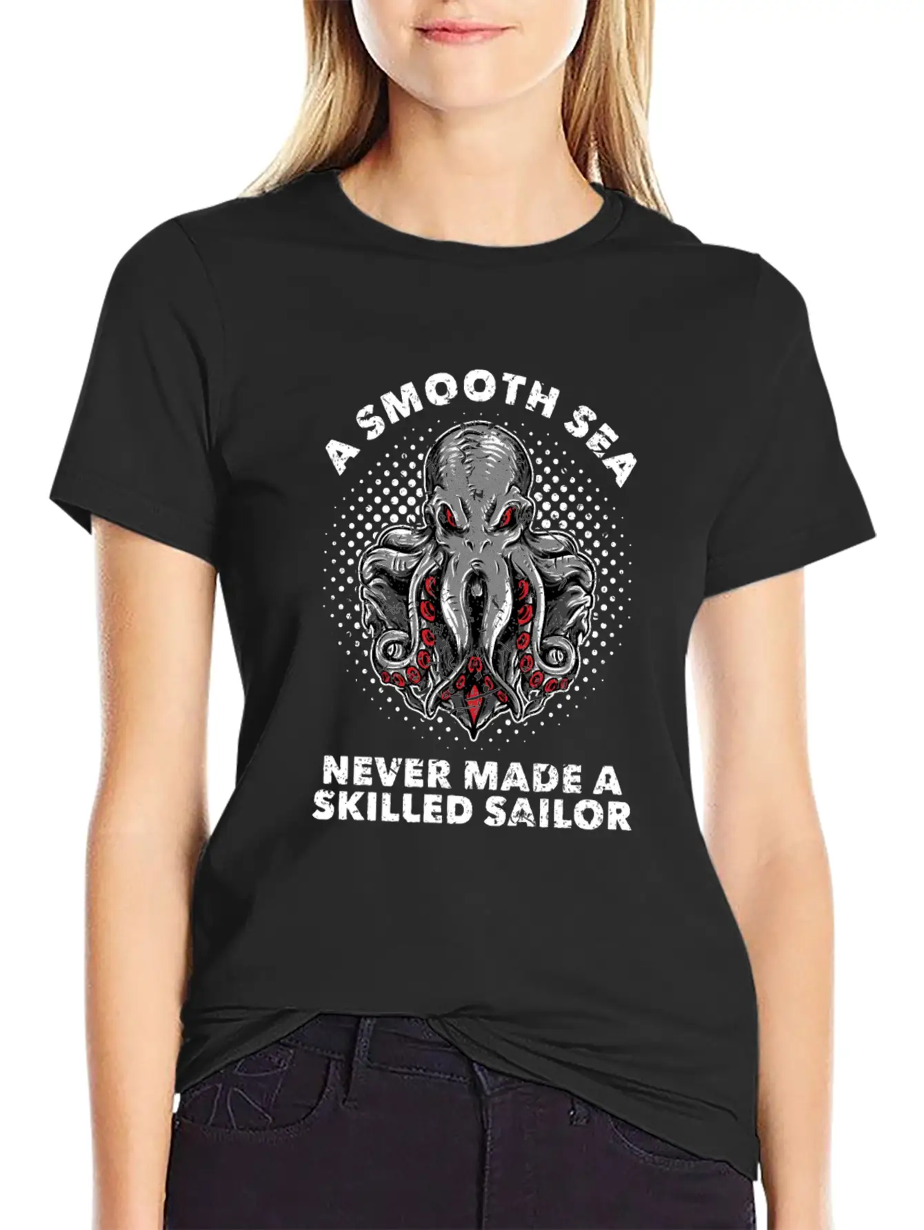 Octopus Sailor Stylish Everyday T-Shirt – Unisex Basic Cotton Tee