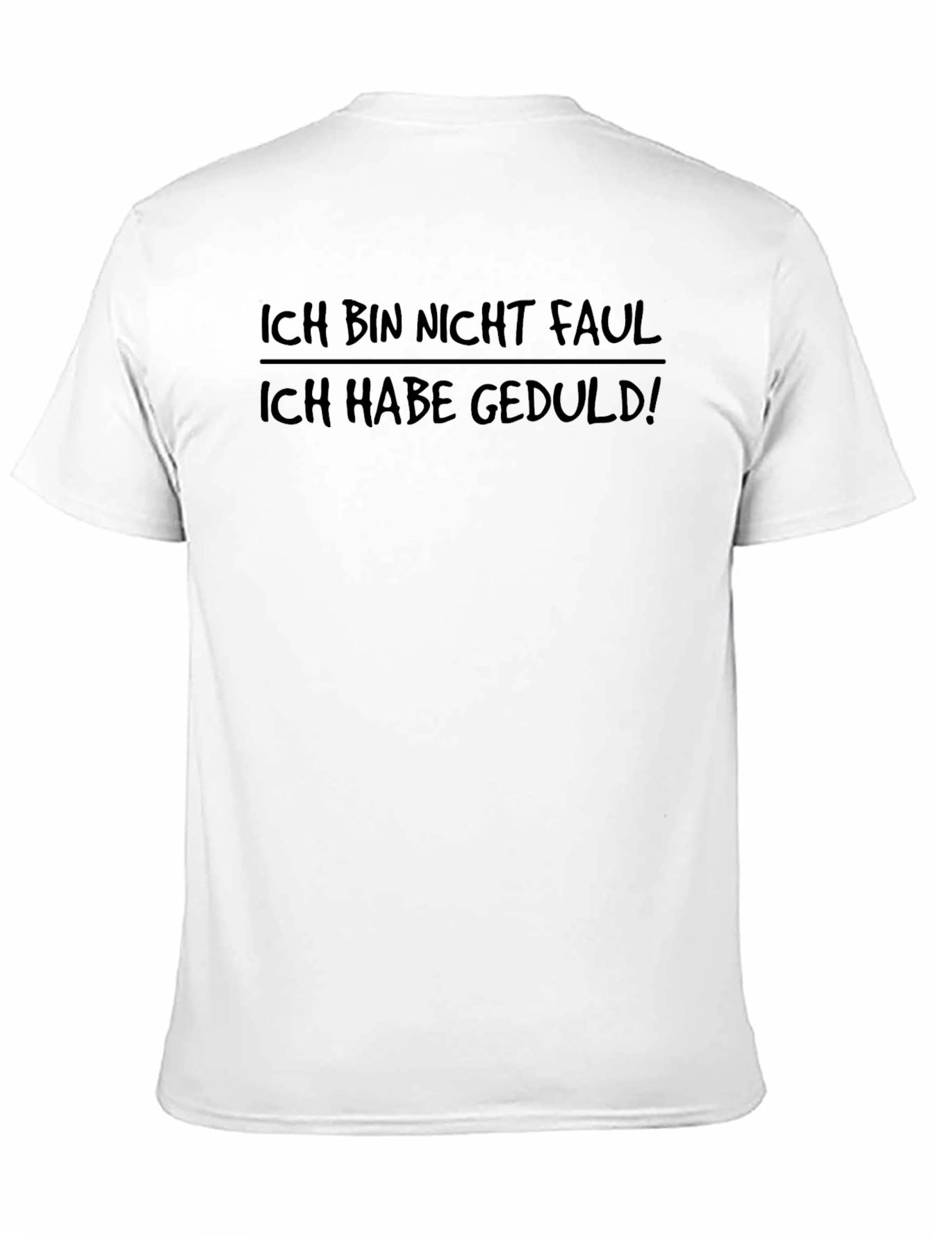 Ich Bin Nicht Faul! Mens Black Graphic Tee