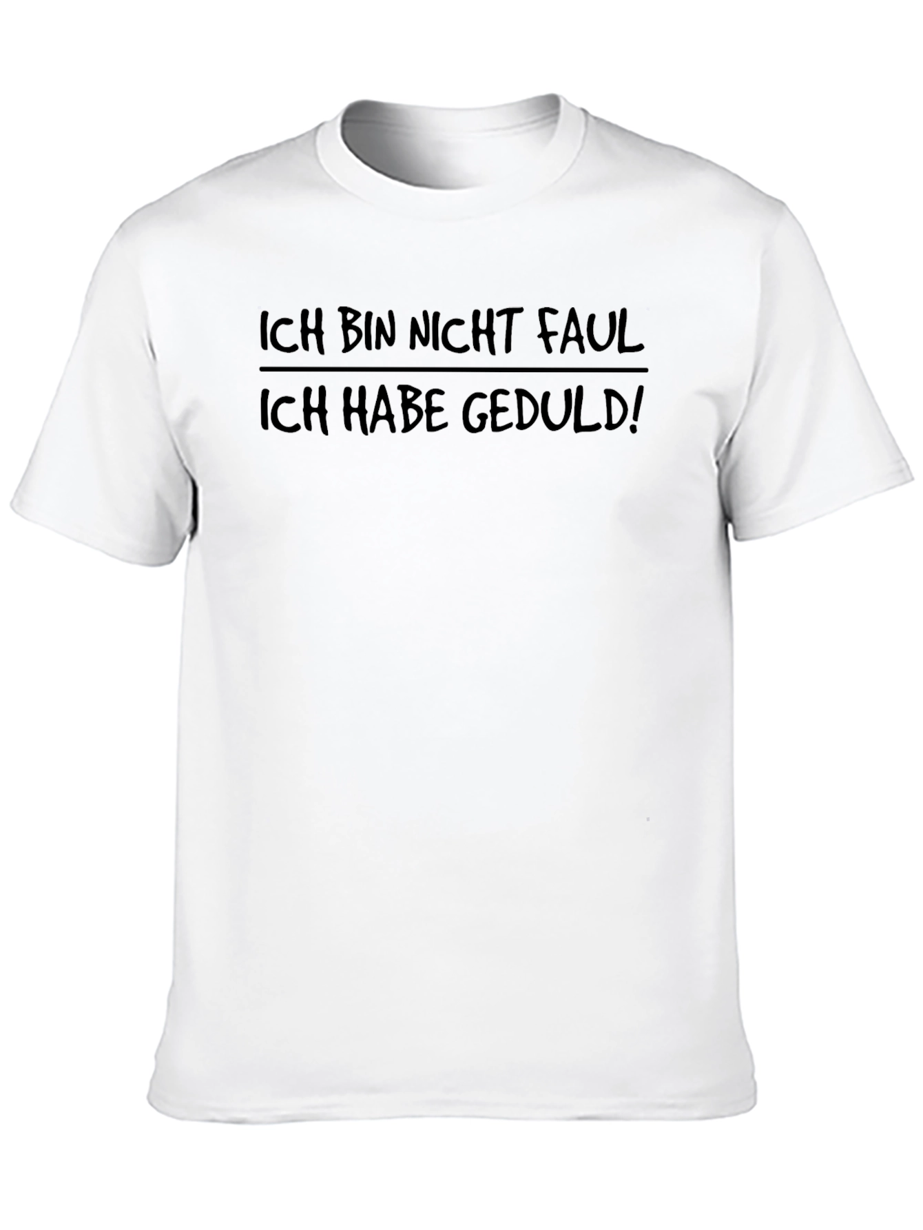 Ich Bin Nicht Faul! Mens Black Graphic Tee