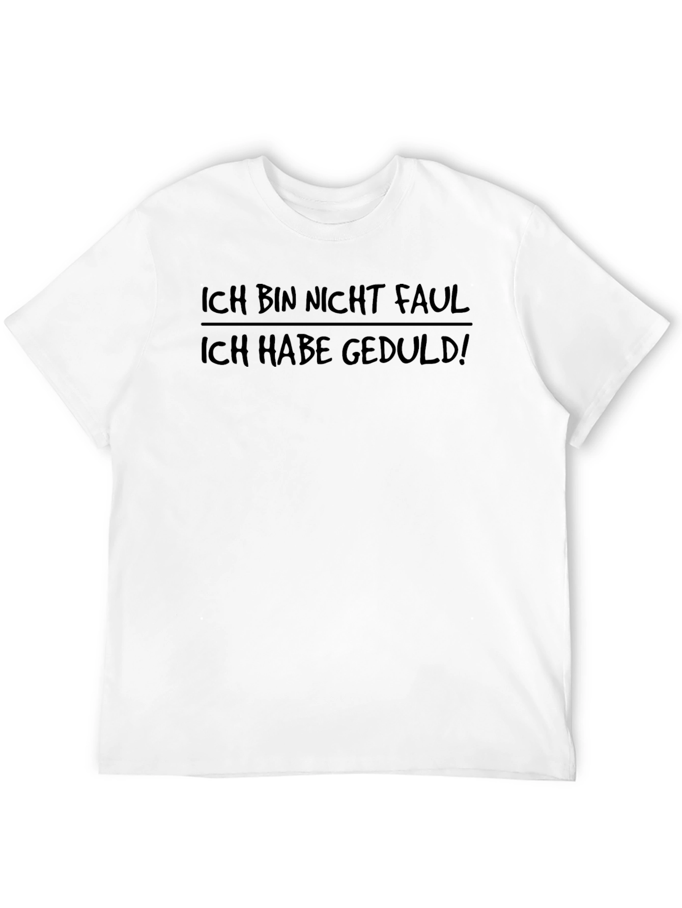 Ich Bin Nicht Faul! Mens Black Graphic Tee