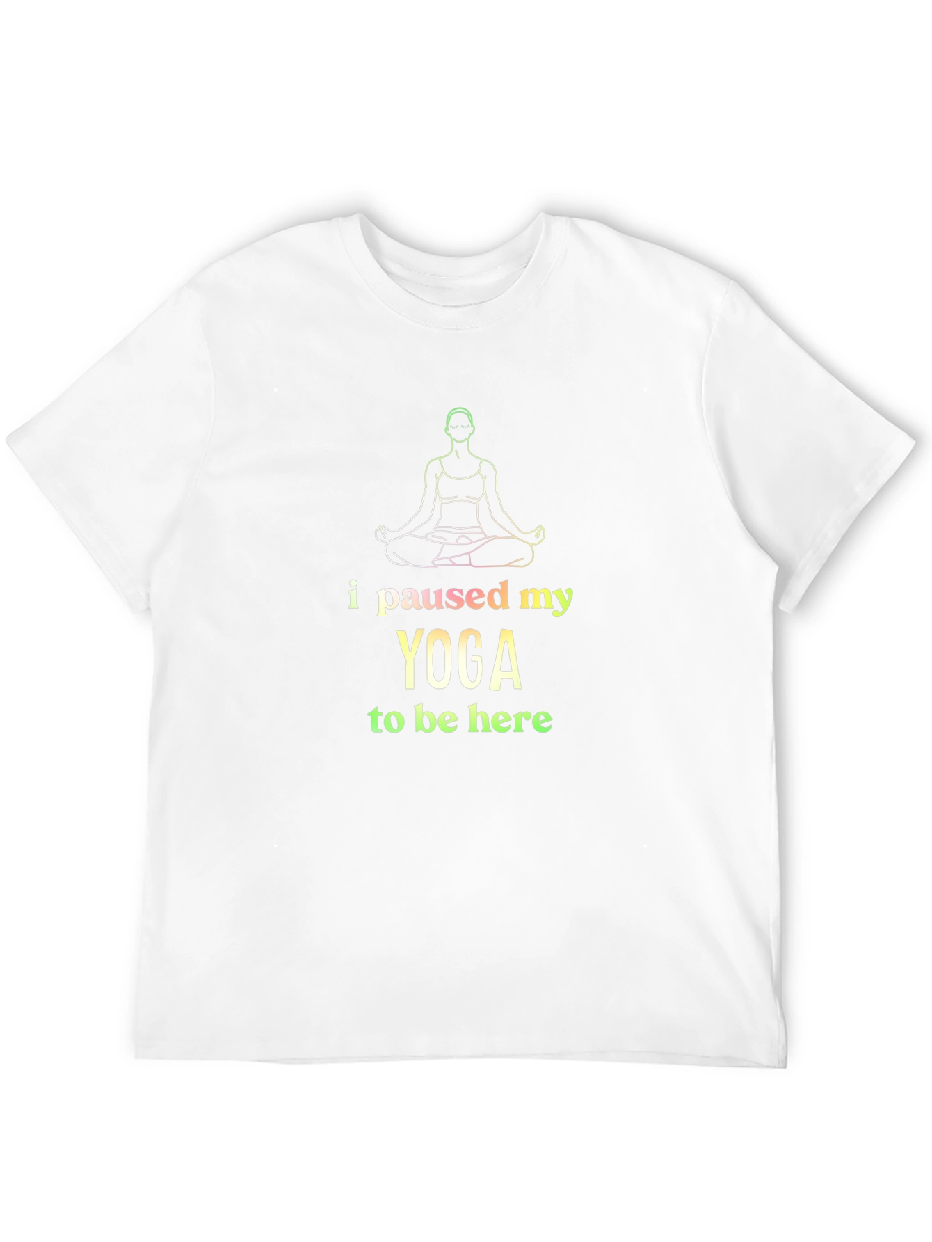 Yoga Paused Black T-Shirt Funny Meditation Tee