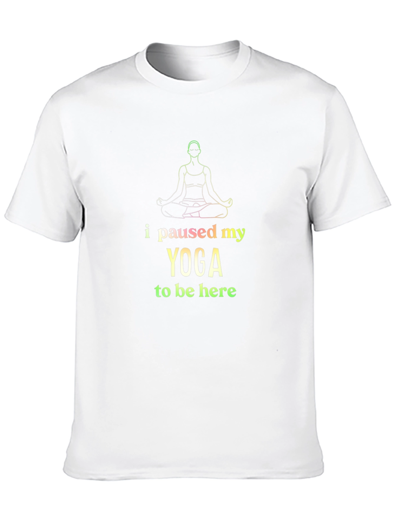 Yoga Paused Black T-Shirt Funny Meditation Tee
