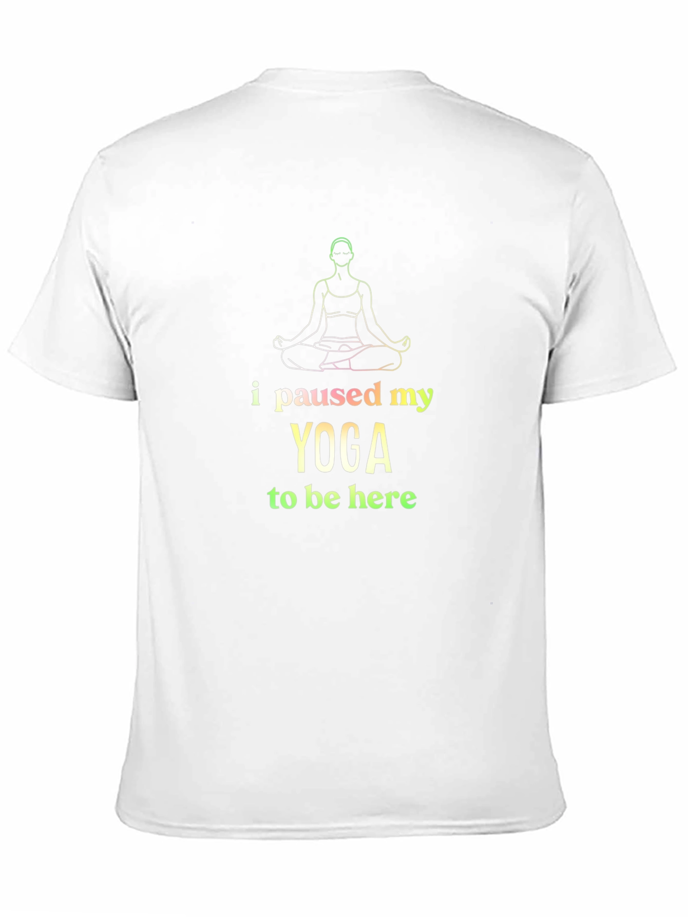 Yoga Paused Black T-Shirt Funny Meditation Tee