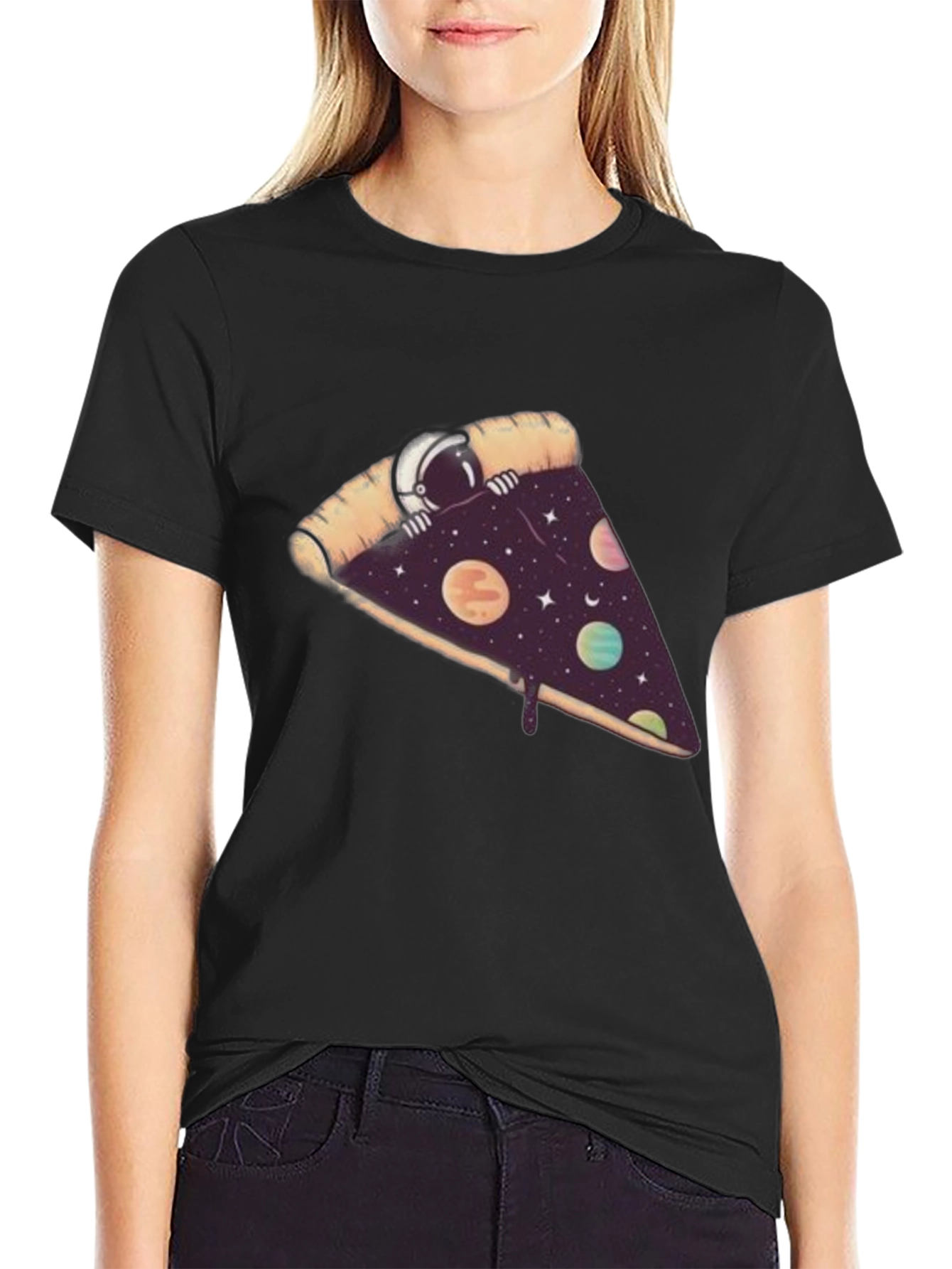 Space Pizza T-Shirt - Unique Graphic Tee