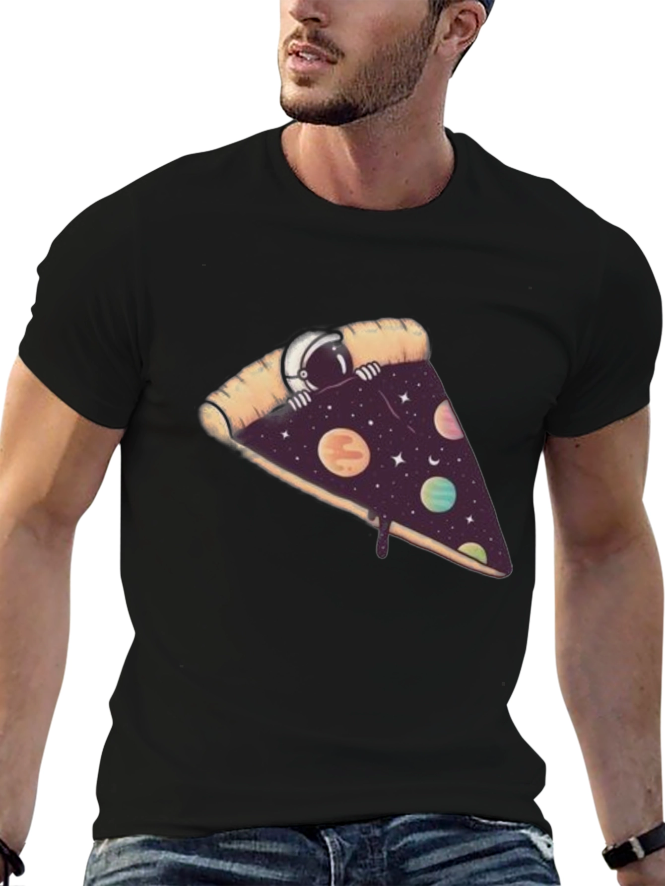 Space Pizza T-Shirt - Unique Graphic Tee