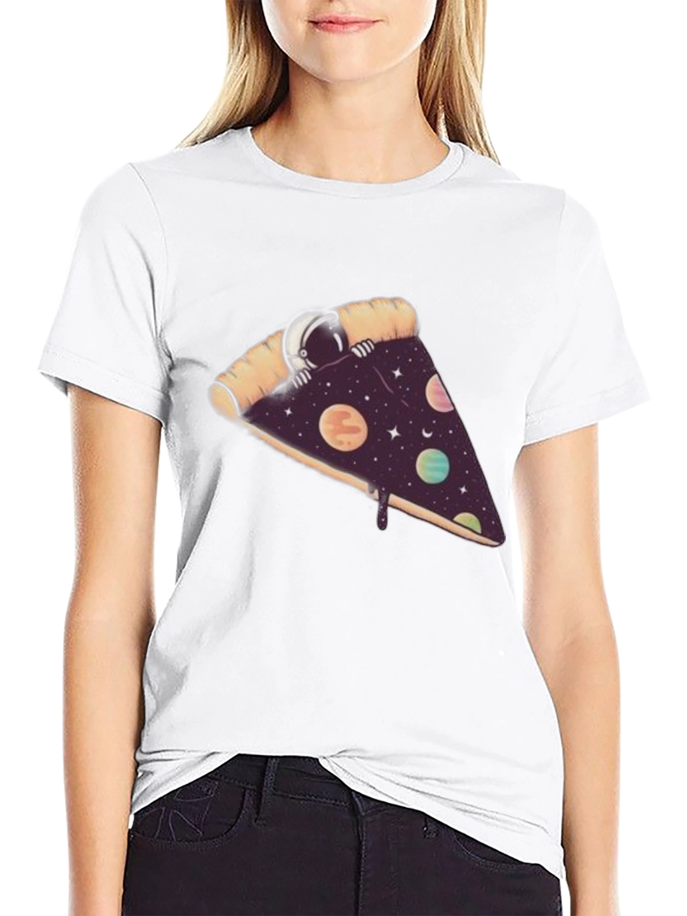 Space Pizza T-Shirt - Unique Graphic Tee