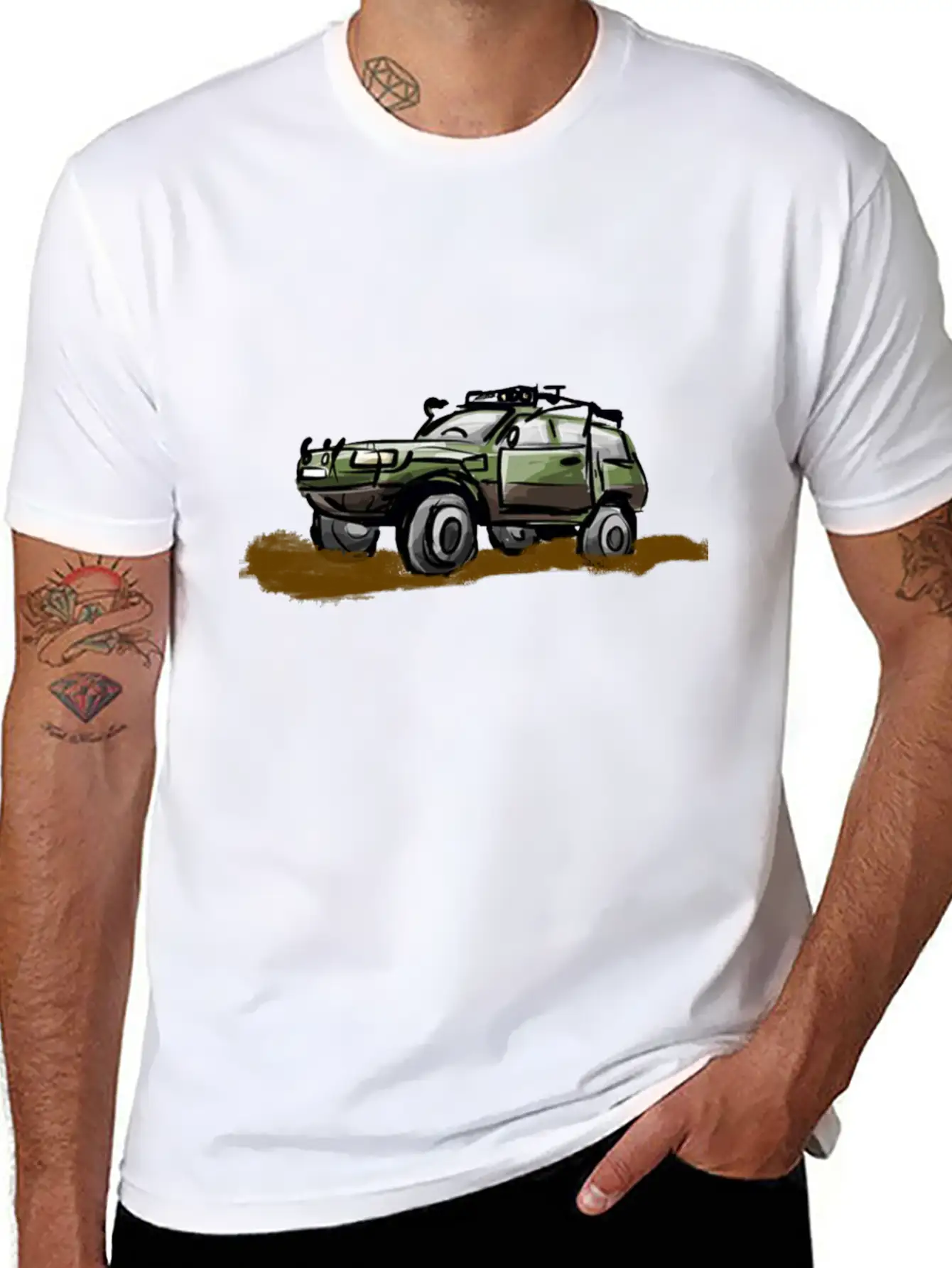 Offroad Tshirt Design 4x4 Basic Graphic T-Shirt – Daily Comfort In Soft Cotton