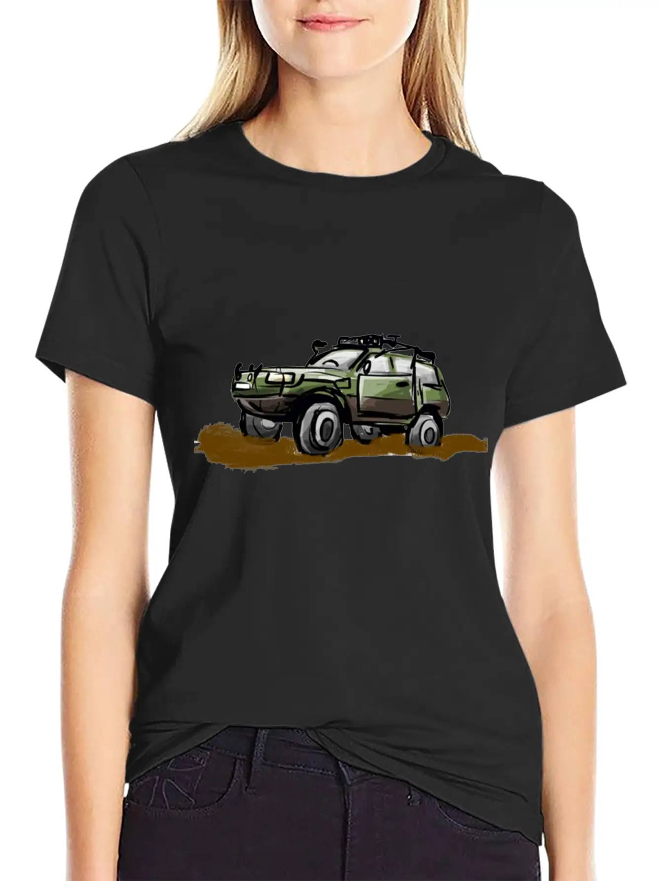 Offroad Tshirt Design 4x4 Basic Graphic T-Shirt – Daily Comfort In Soft Cotton