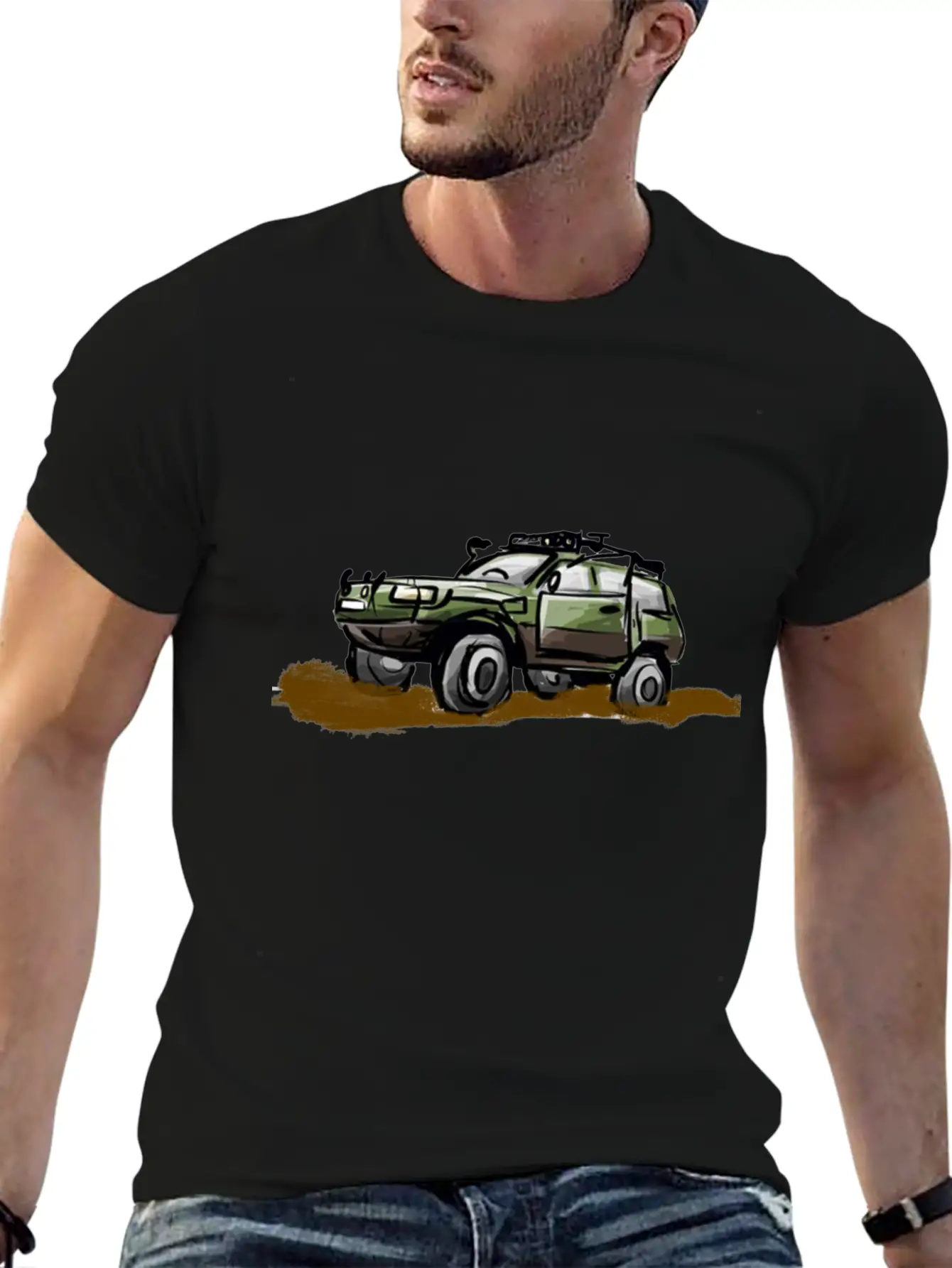 Offroad Tshirt Design 4x4 Basic Graphic T-Shirt – Daily Comfort In Soft Cotton