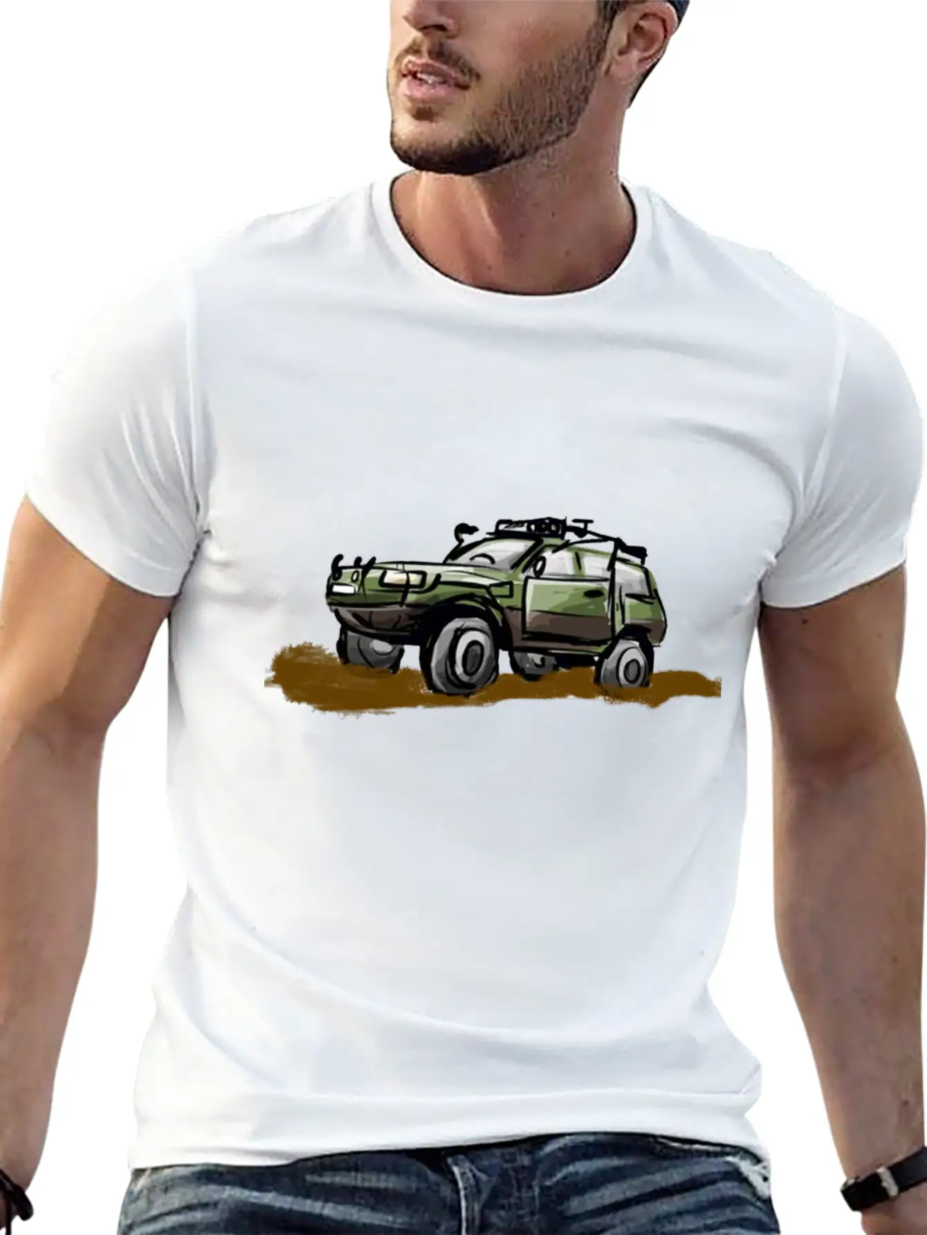 Offroad Tshirt Design 4x4 Basic Graphic T-Shirt – Daily Comfort In Soft Cotton