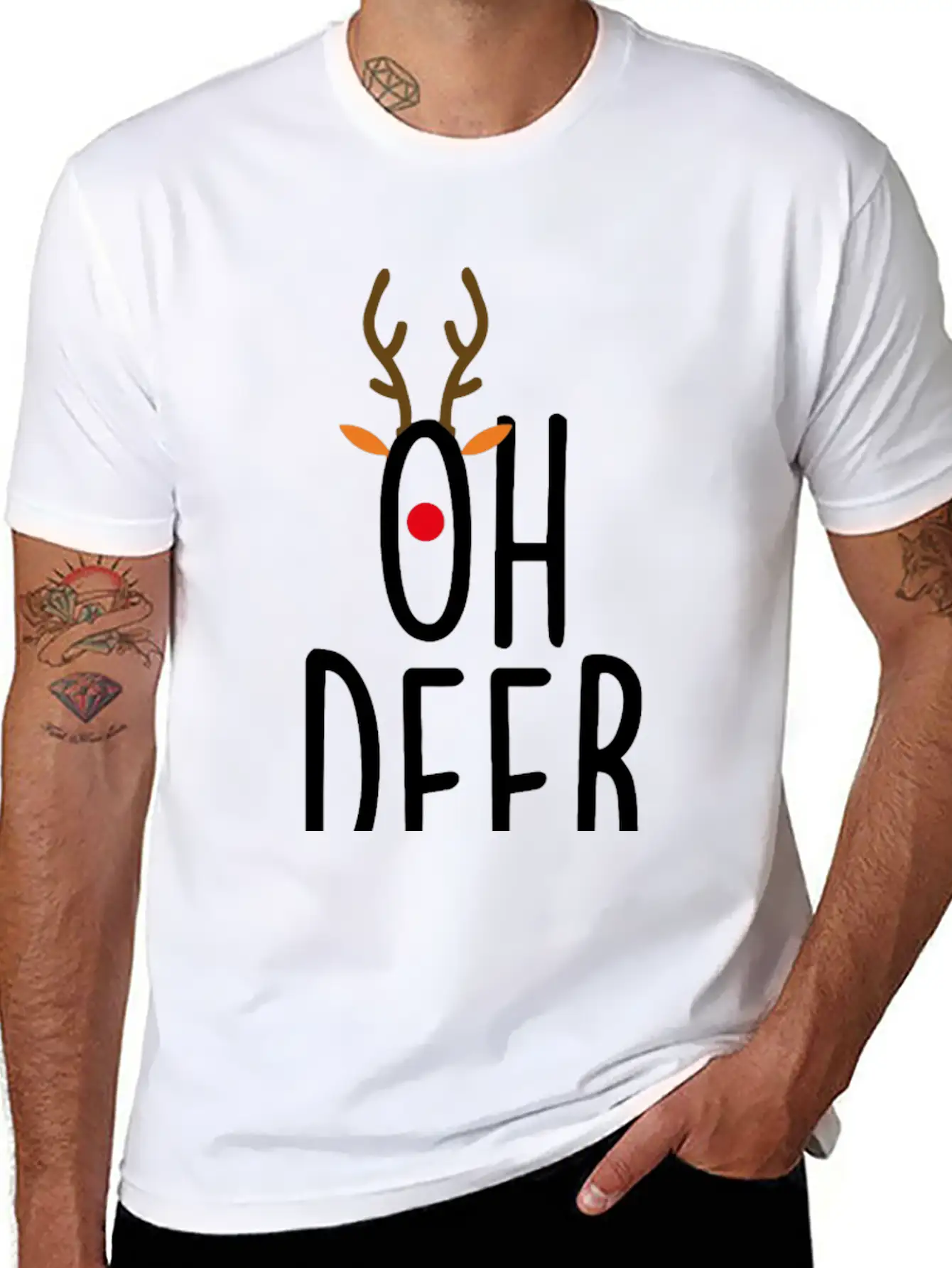 Oh Deer Stylish Everyday T-Shirt – Unisex Basic Cotton Tee