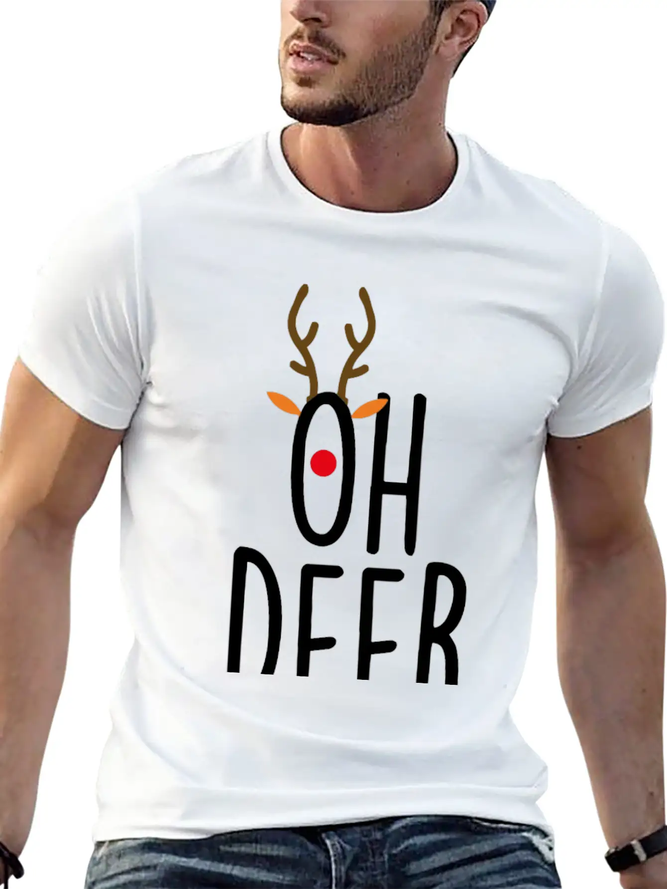 Oh Deer Stylish Everyday T-Shirt – Unisex Basic Cotton Tee
