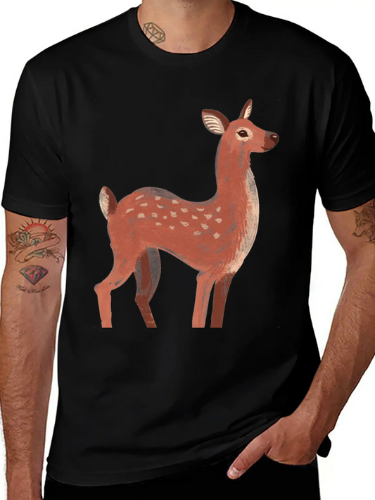 Oh Deer Unisex Short Sleeve Soft Cotton T-Shirt – Casual Everyday Wear