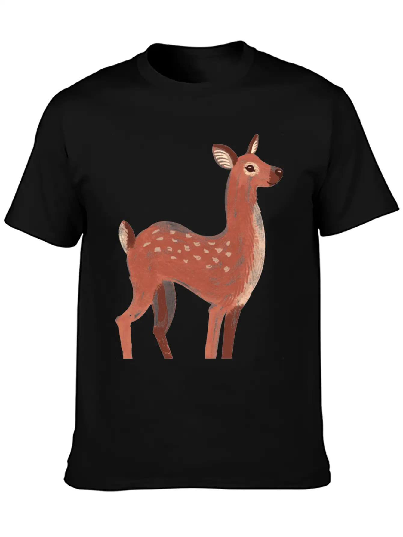 Oh Deer Unisex Short Sleeve Soft Cotton T-Shirt – Casual Everyday Wear