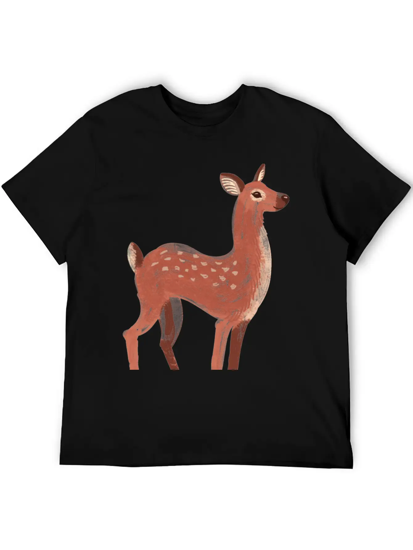 Oh Deer Unisex Short Sleeve Soft Cotton T-Shirt – Casual Everyday Wear