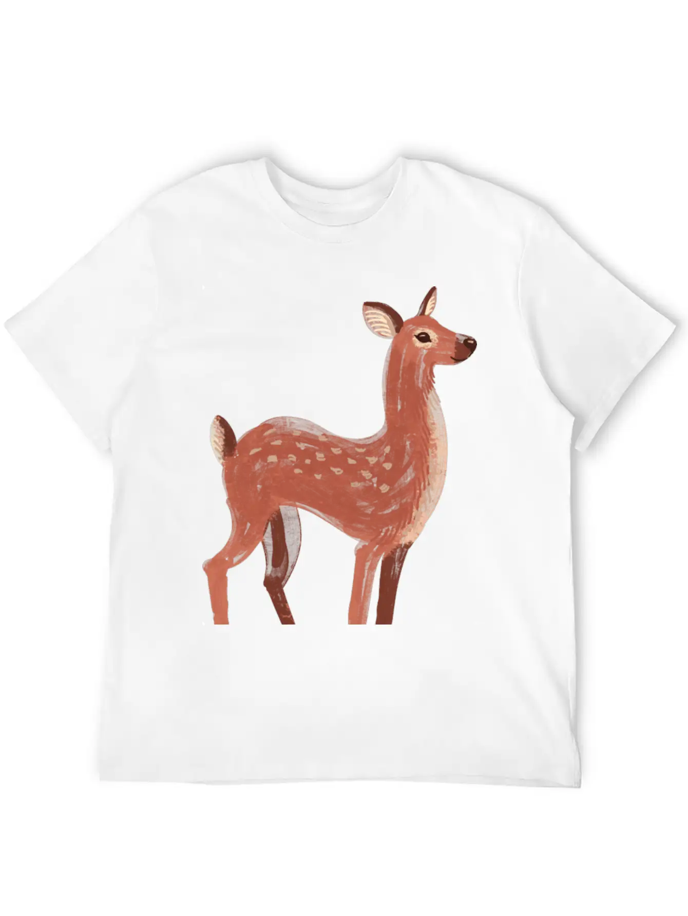 Oh Deer Unisex Short Sleeve Soft Cotton T-Shirt – Casual Everyday Wear