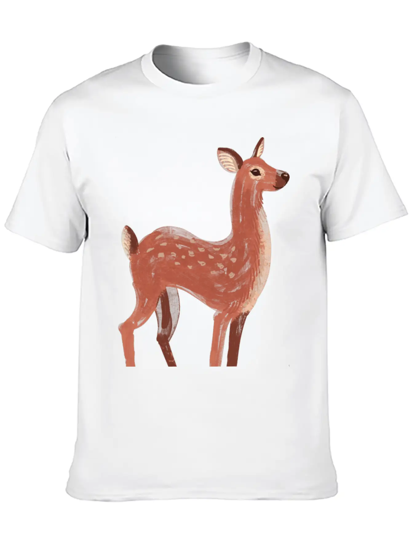 Oh Deer Unisex Short Sleeve Soft Cotton T-Shirt – Casual Everyday Wear