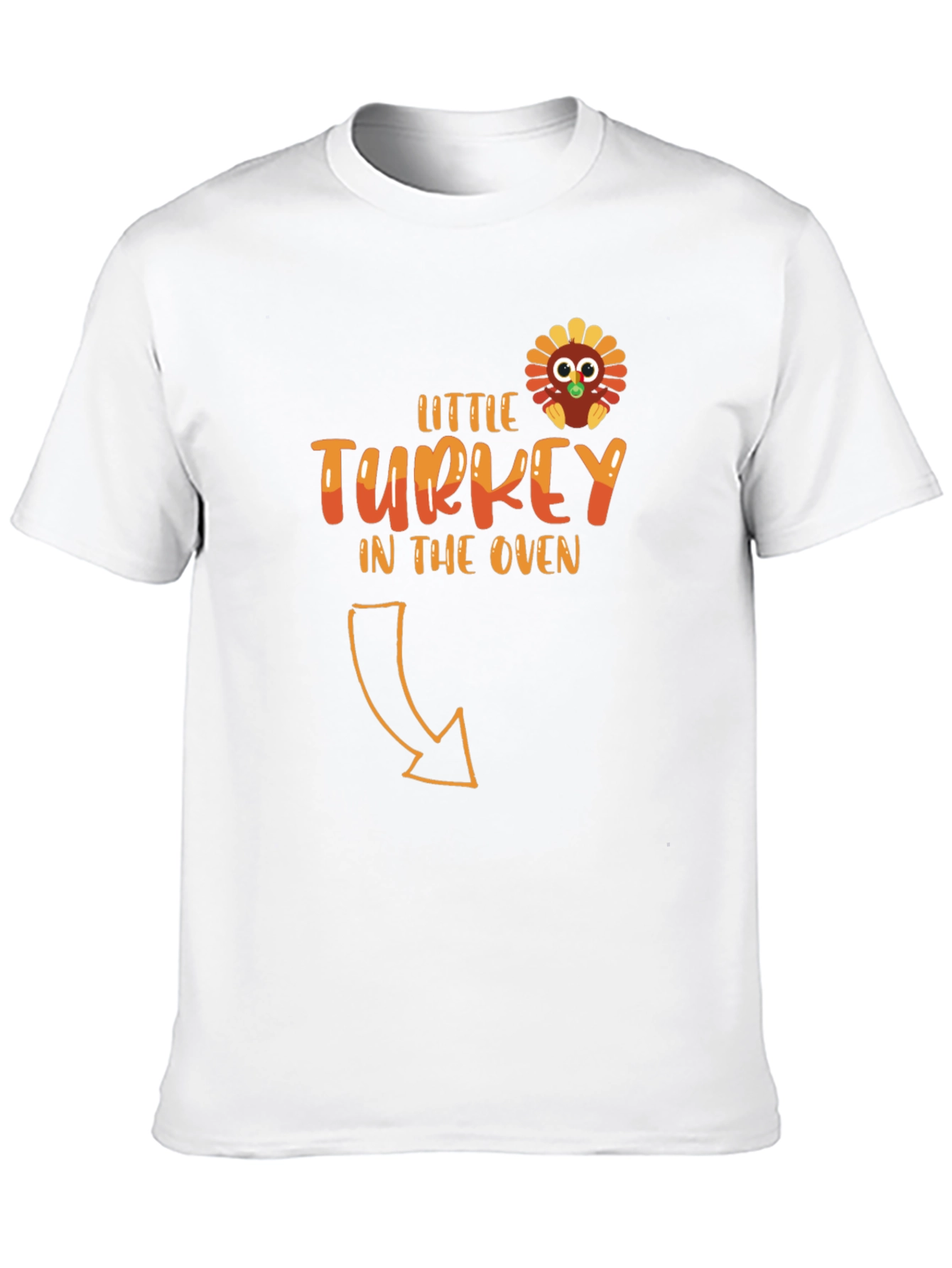 Little Turkey in the Oven Black T-Shirt