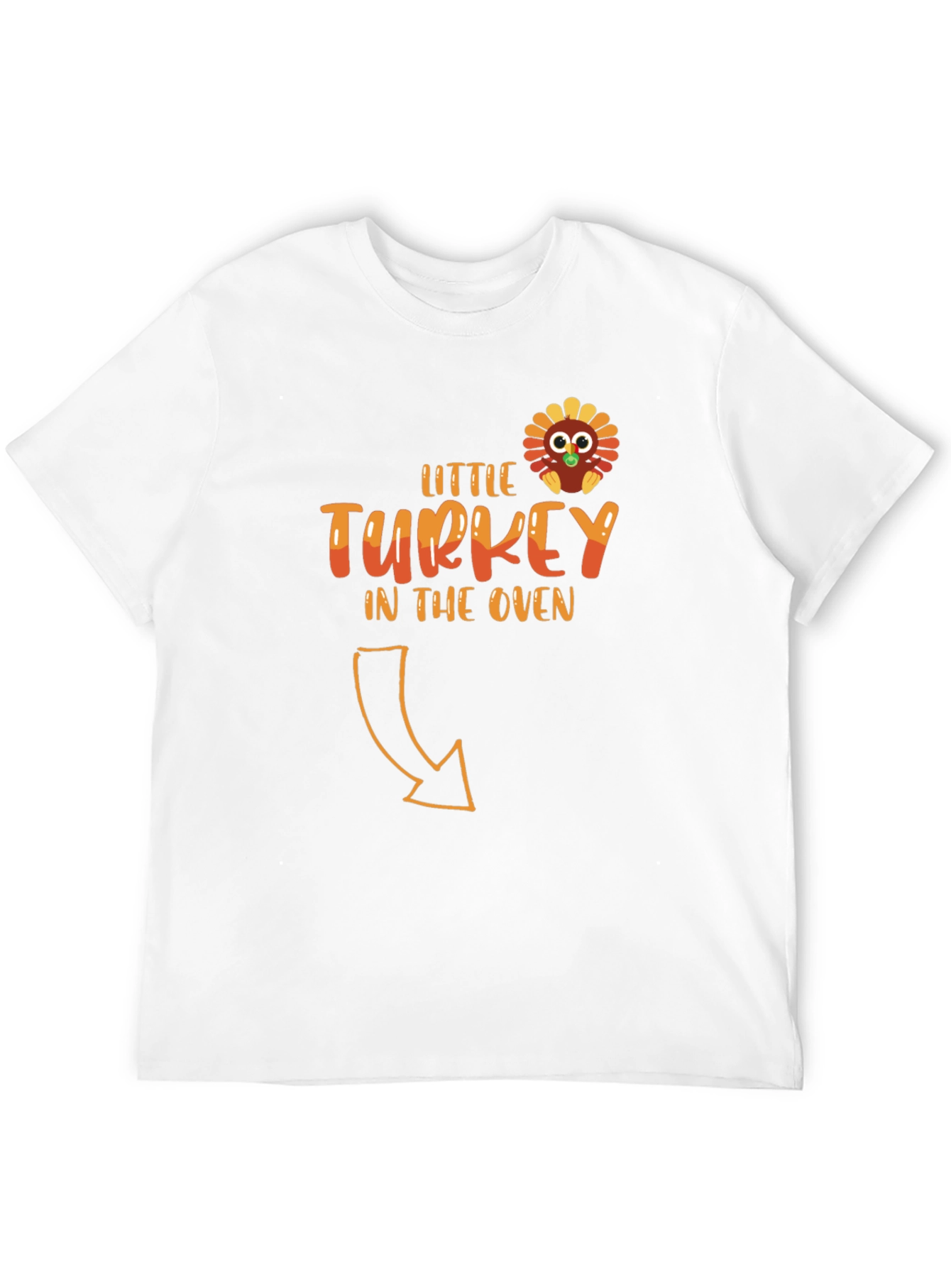 Little Turkey in the Oven Black T-Shirt