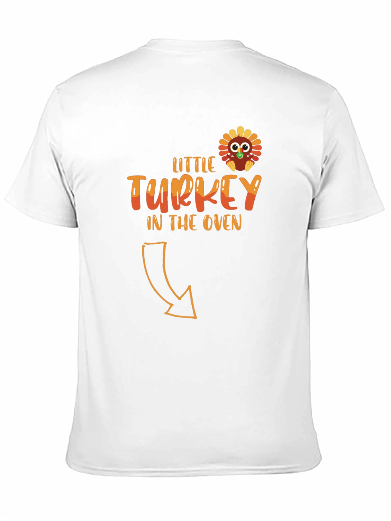 Little Turkey in the Oven Black T-Shirt