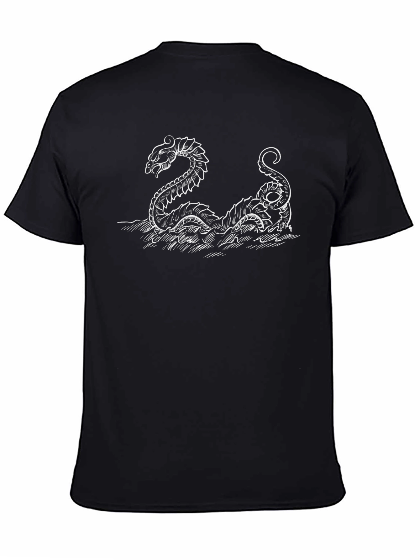 Sea Serpent Graphic Tee - Black