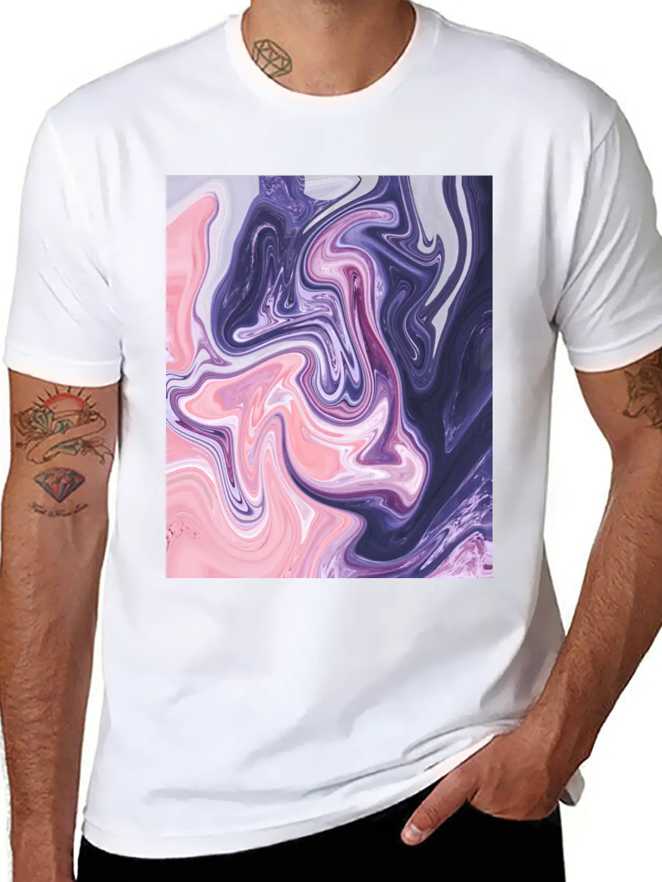 Oil Paint Art Essential Unisex Summer Tee – Soft Cotton Casual Fit