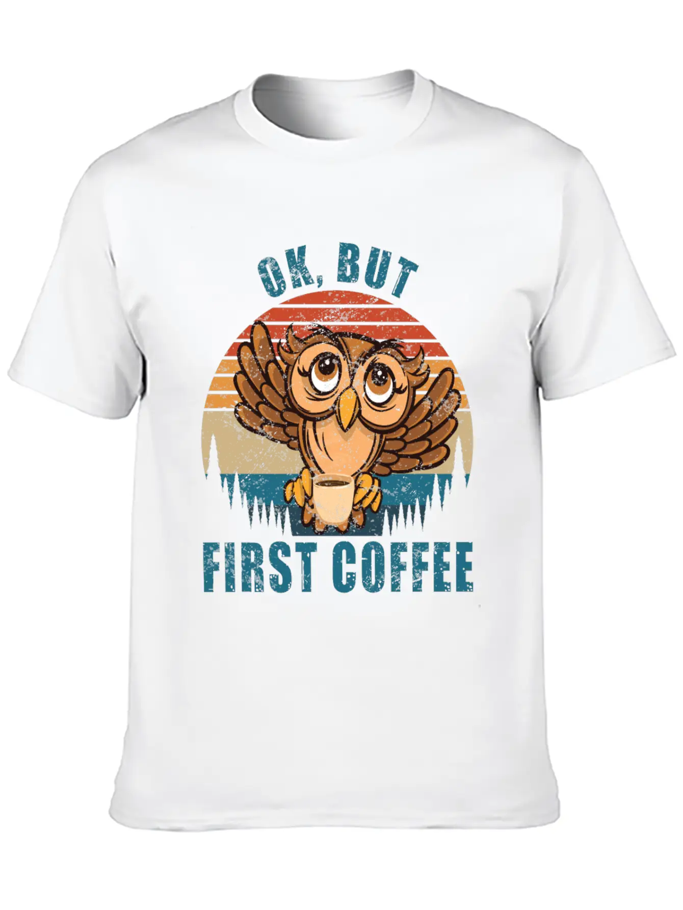 Ok But First Coffee Funny Timeless Short Sleeve Tee – Comfy And Minimalist Design