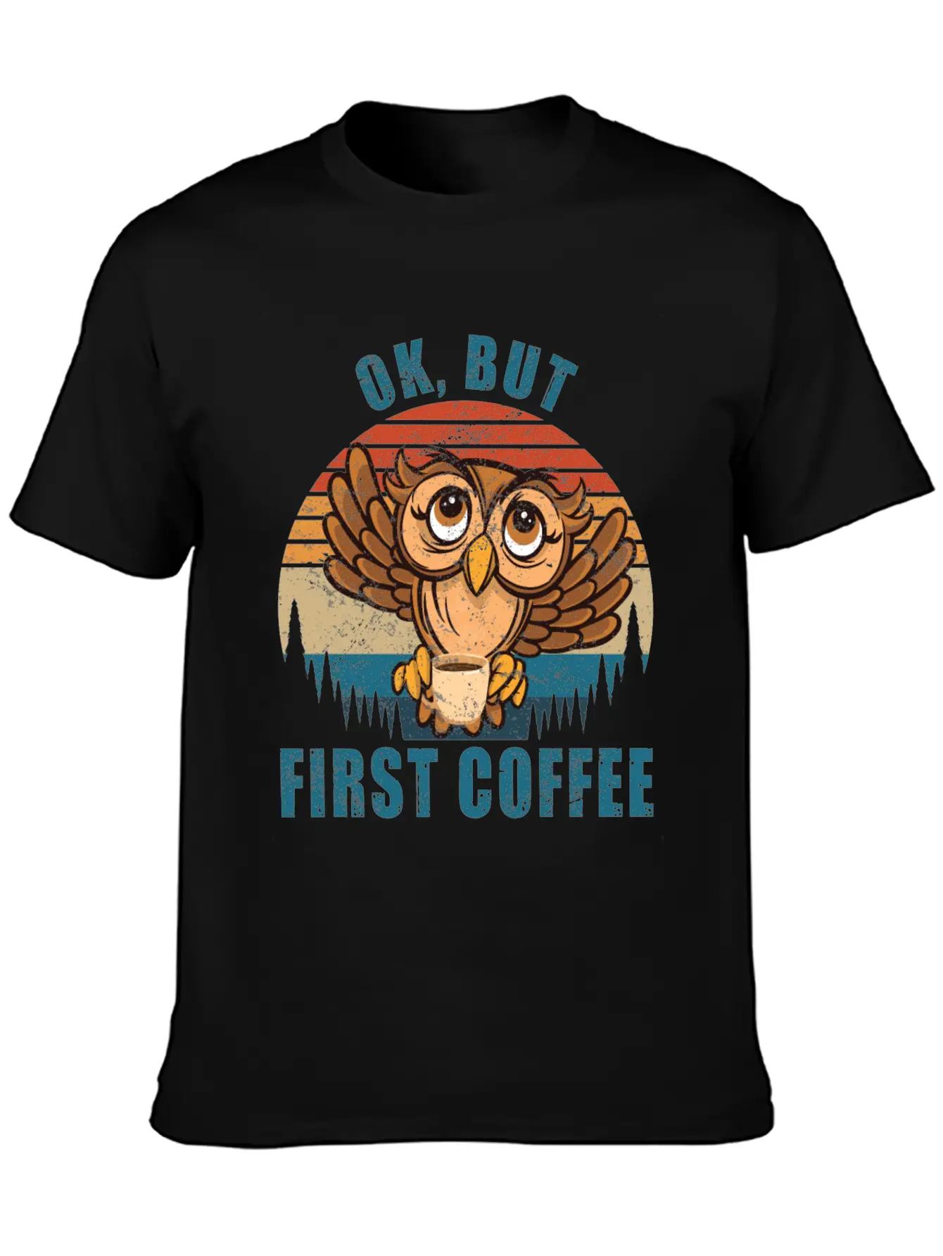 Ok But First Coffee Funny Timeless Short Sleeve Tee – Comfy And Minimalist Design