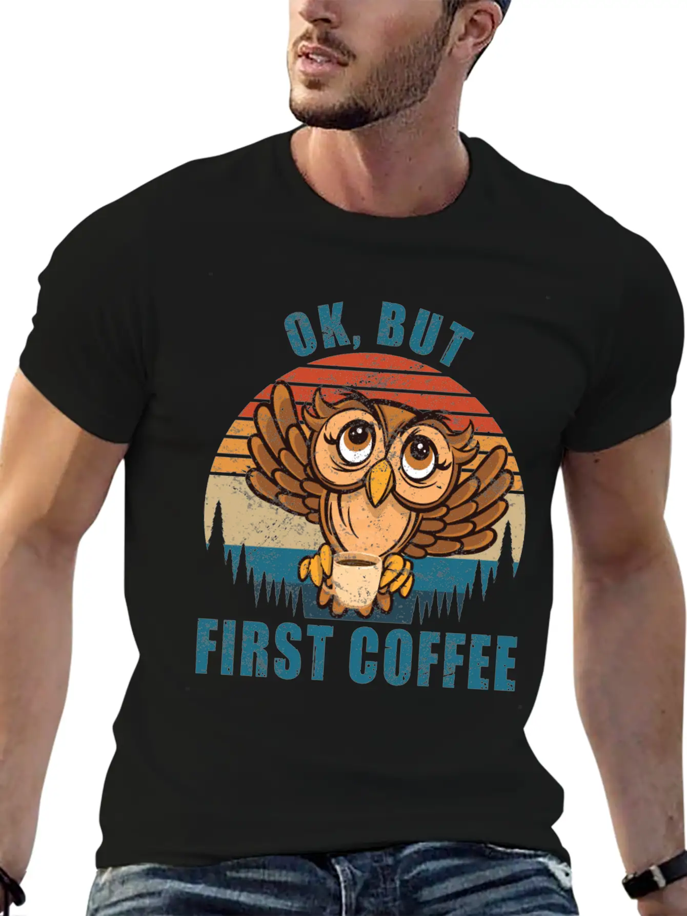 Ok But First Coffee Funny Timeless Short Sleeve Tee – Comfy And Minimalist Design