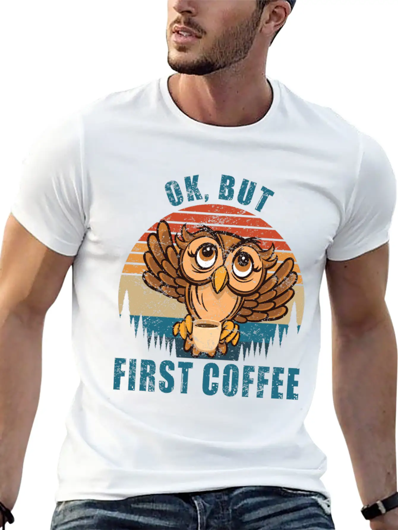 Ok But First Coffee Funny Timeless Short Sleeve Tee – Comfy And Minimalist Design