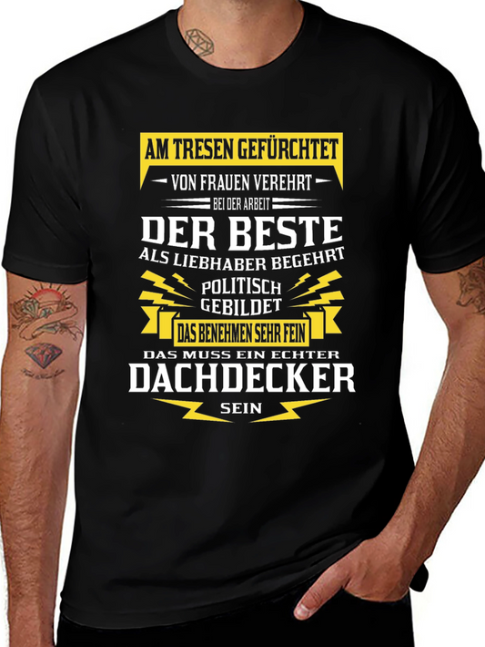 Humorous Roofer T-Shirt - Dachdecker
