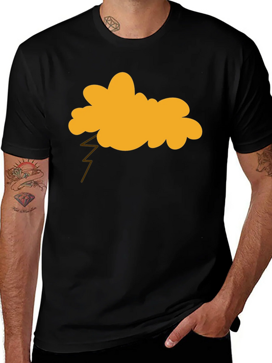 Thundercloud Graphic Tee - Black Cotton T-Shirt