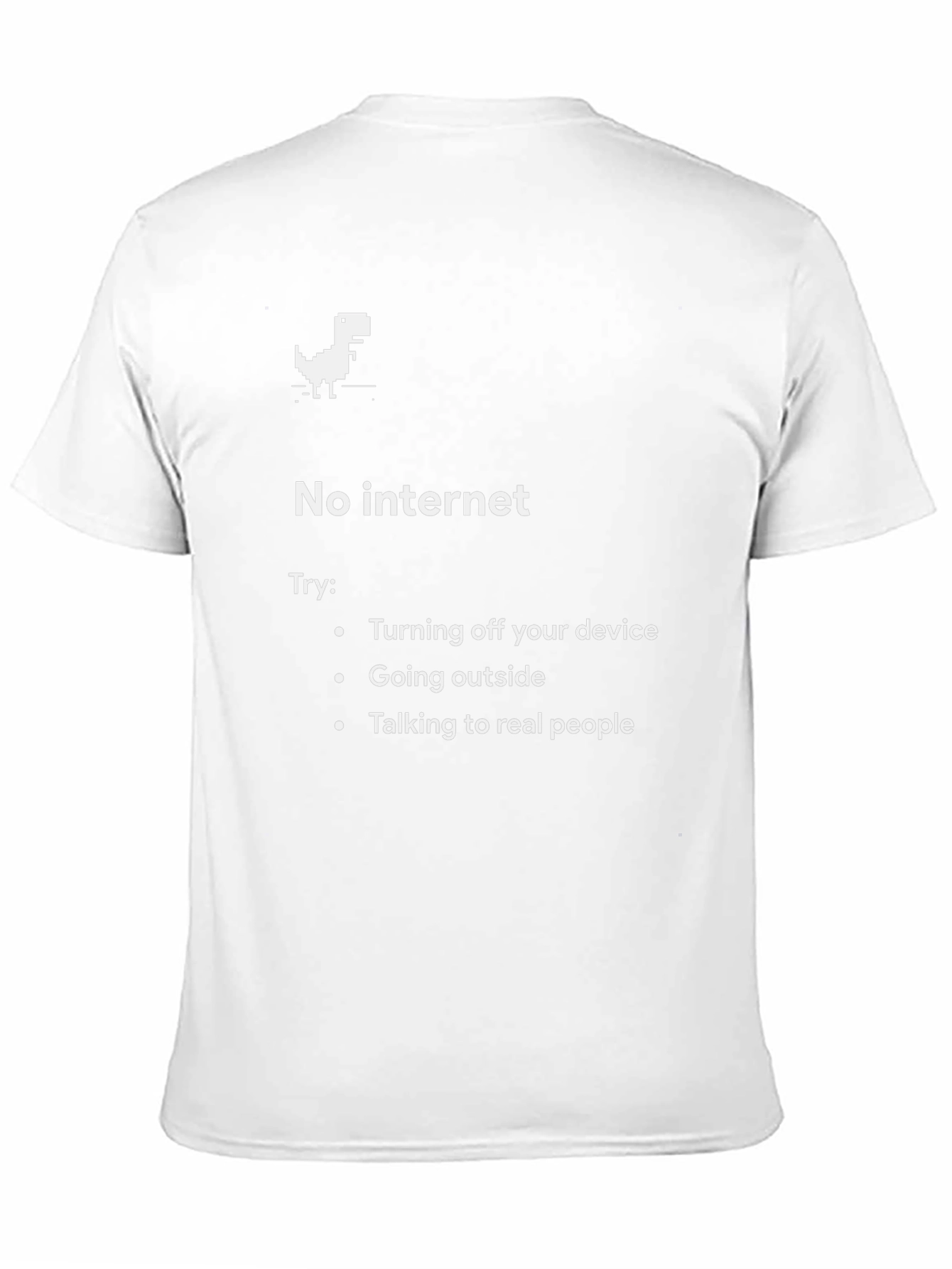 No Internet Dinosaur T-Shirt - Funny Offline Mode Tee