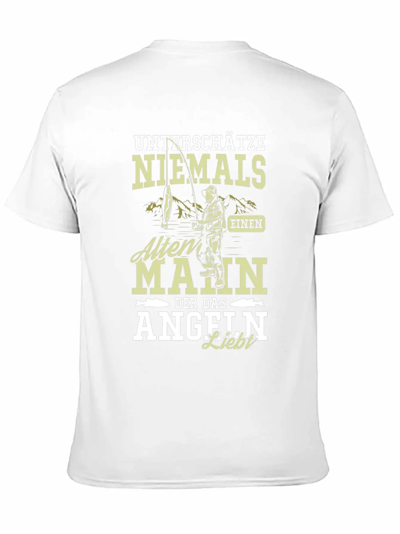 Old Man Fishing Angler Senior Retiree Pension Unisex Short Sleeve Soft Cotton T-Shirt – Casual Everyday Wear