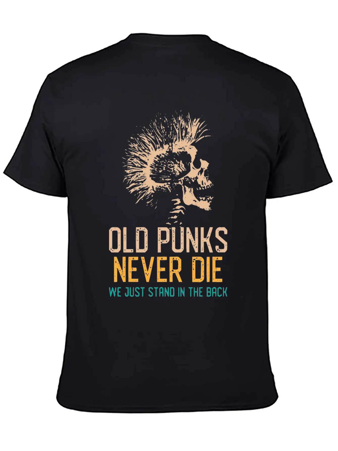 Old Punks Never Die, Punk Music Unisex Short Sleeve Soft Cotton T-Shirt – Casual Everyday Wear