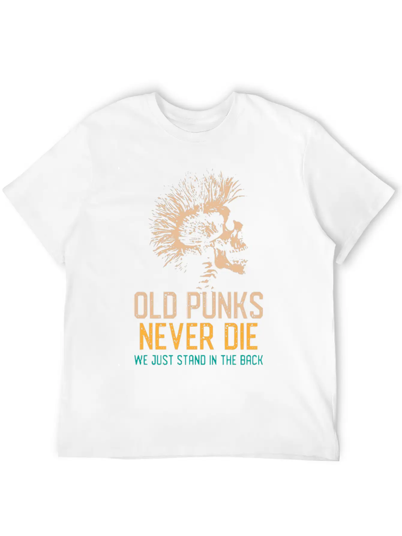 Old Punks Never Die, Punk Music Unisex Short Sleeve Soft Cotton T-Shirt – Casual Everyday Wear