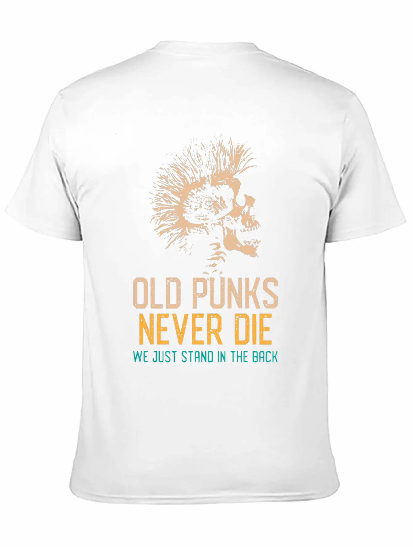 Old Punks Never Die, Punk Music Unisex Short Sleeve Soft Cotton T-Shirt – Casual Everyday Wear