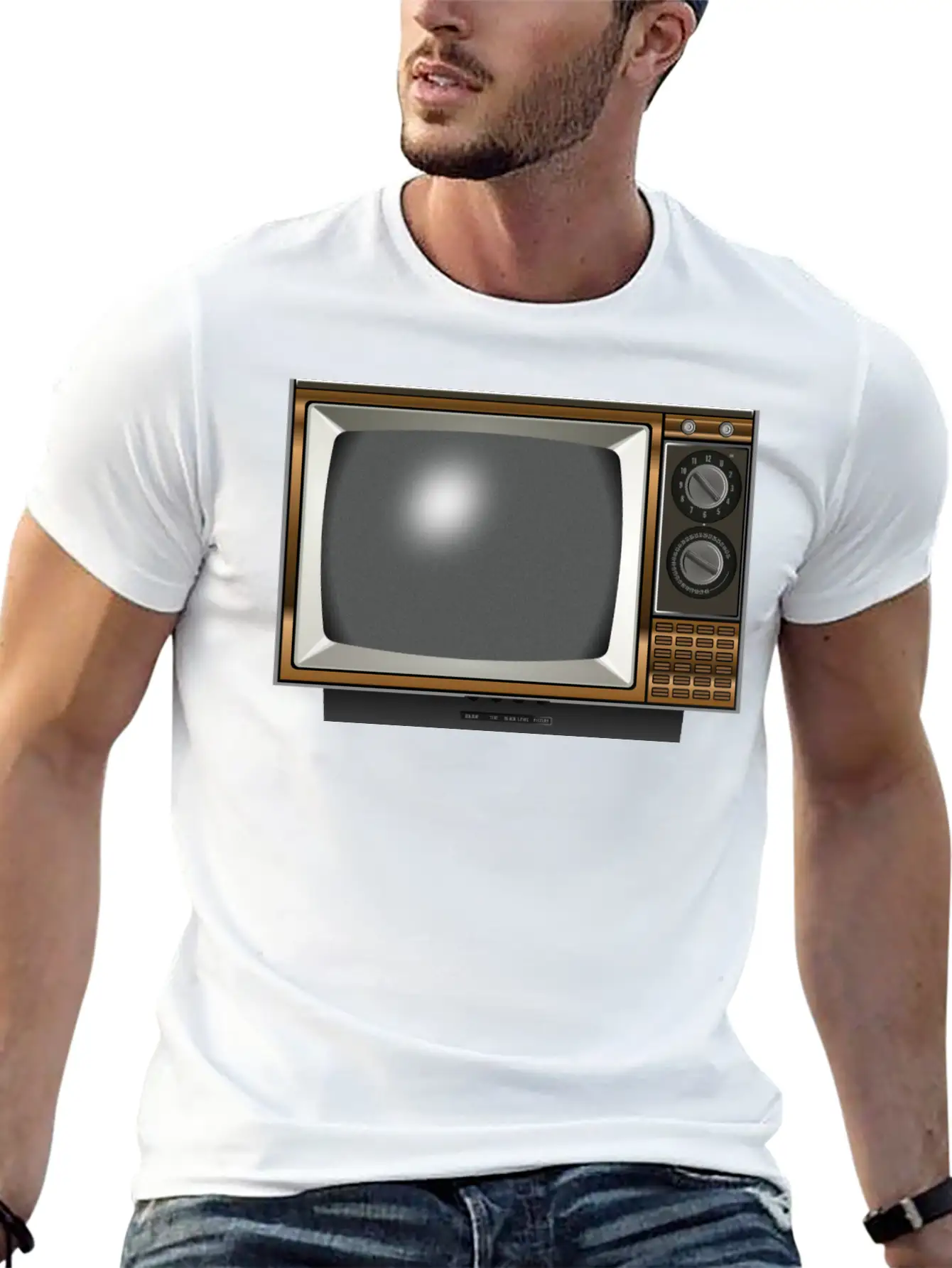 Old TV 2 Comfortable Minimalist Graphic Tee – Summer Style Essential