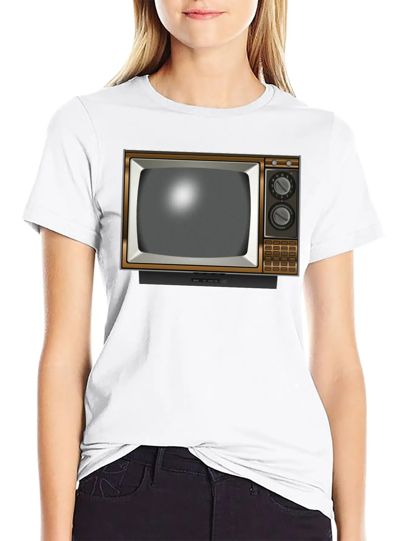 Old TV 2 Comfortable Minimalist Graphic Tee – Summer Style Essential