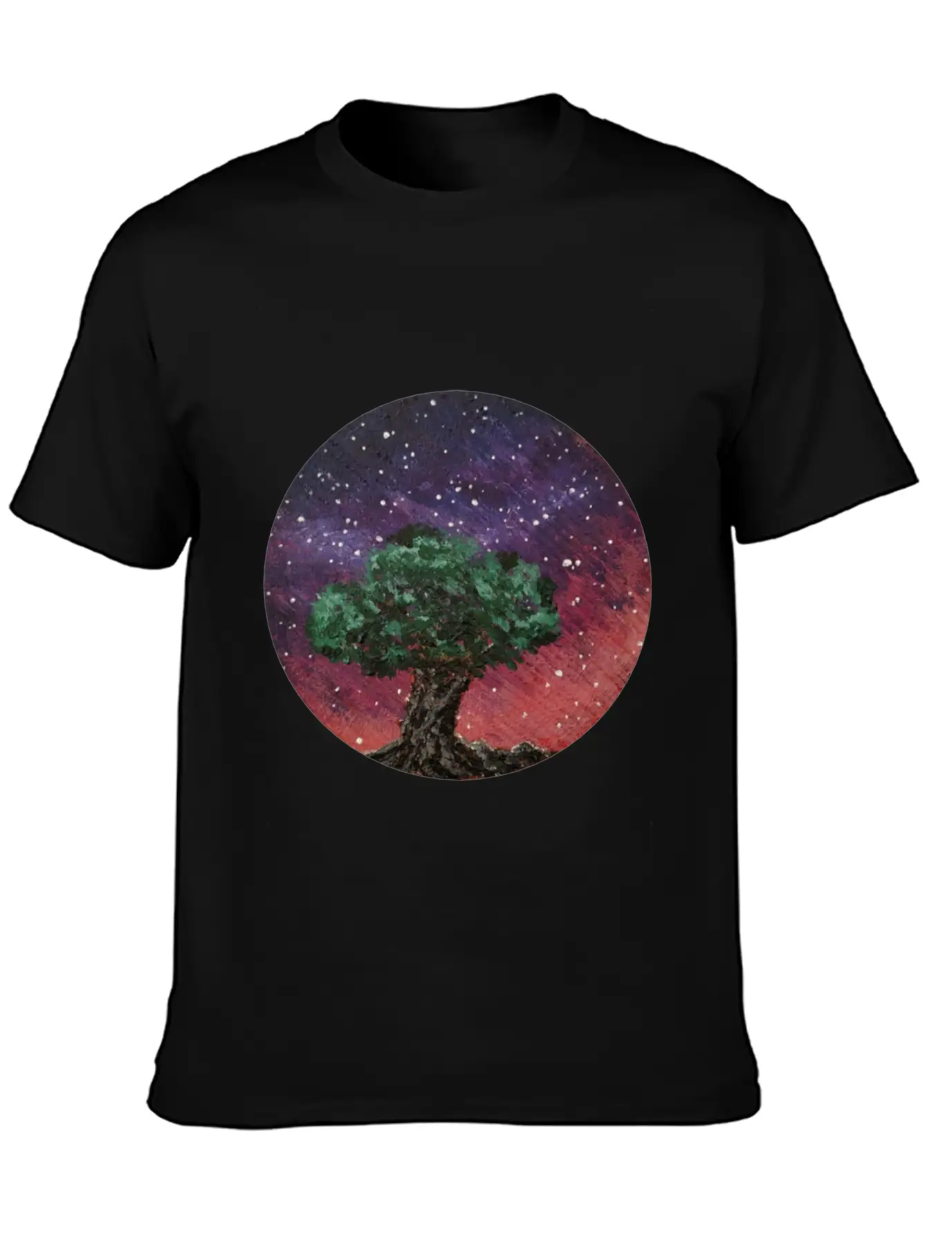 Olive Tree Under The Nightsky Stylish Everyday T-Shirt – Unisex Basic Cotton Tee