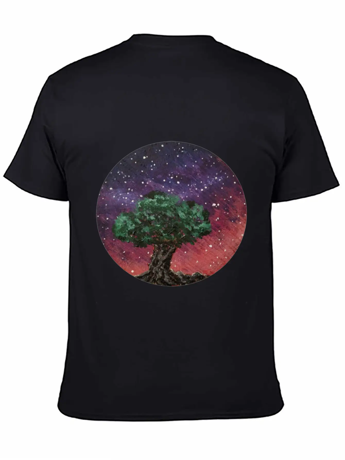 Olive Tree Under The Nightsky Stylish Everyday T-Shirt – Unisex Basic Cotton Tee