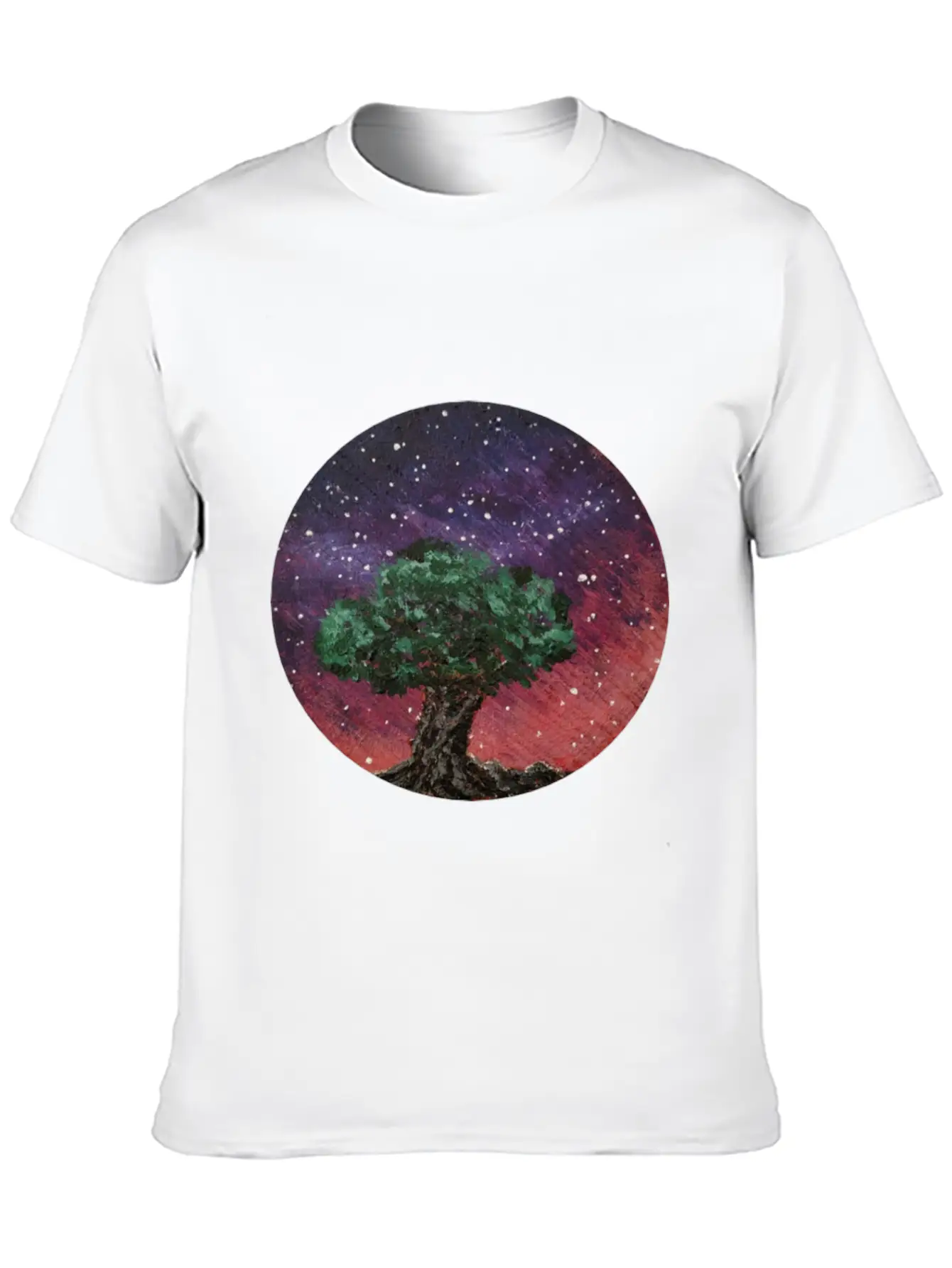 Olive Tree Under The Nightsky Stylish Everyday T-Shirt – Unisex Basic Cotton Tee