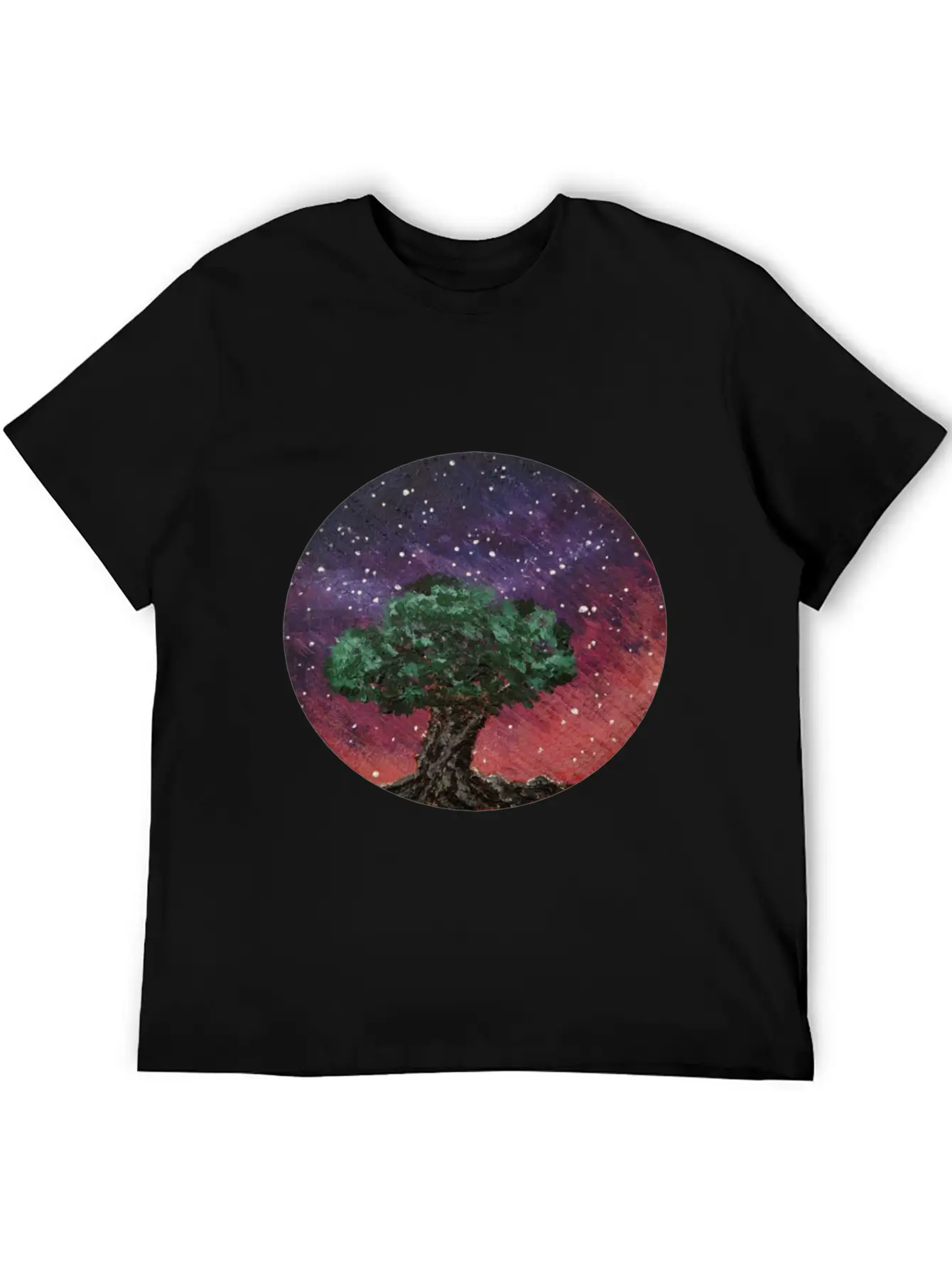Olive Tree Under The Nightsky Stylish Everyday T-Shirt – Unisex Basic Cotton Tee