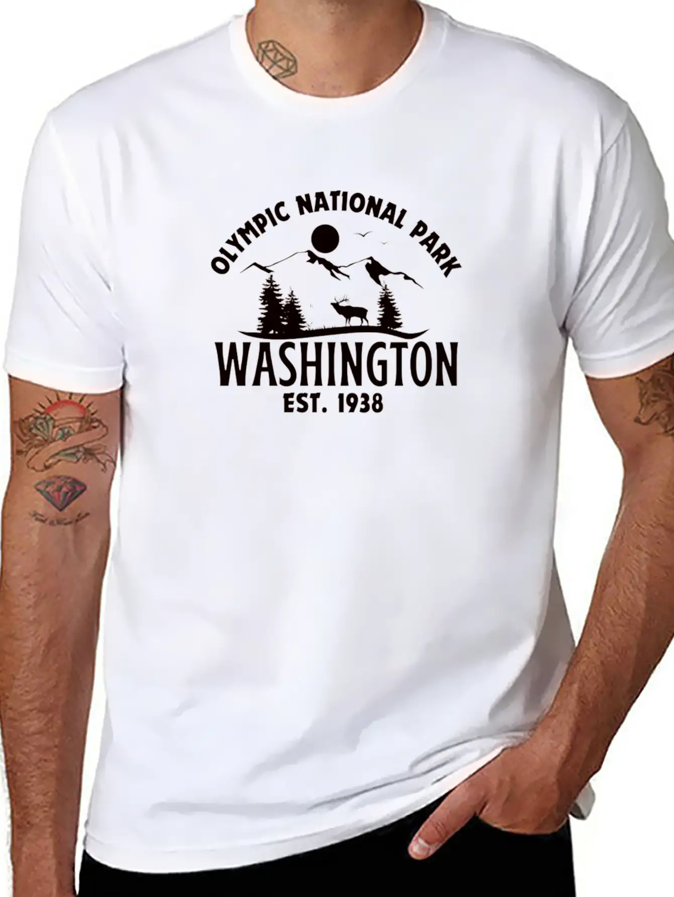Olympic National Park Basic Graphic T-Shirt – Daily Comfort In Soft Cotton