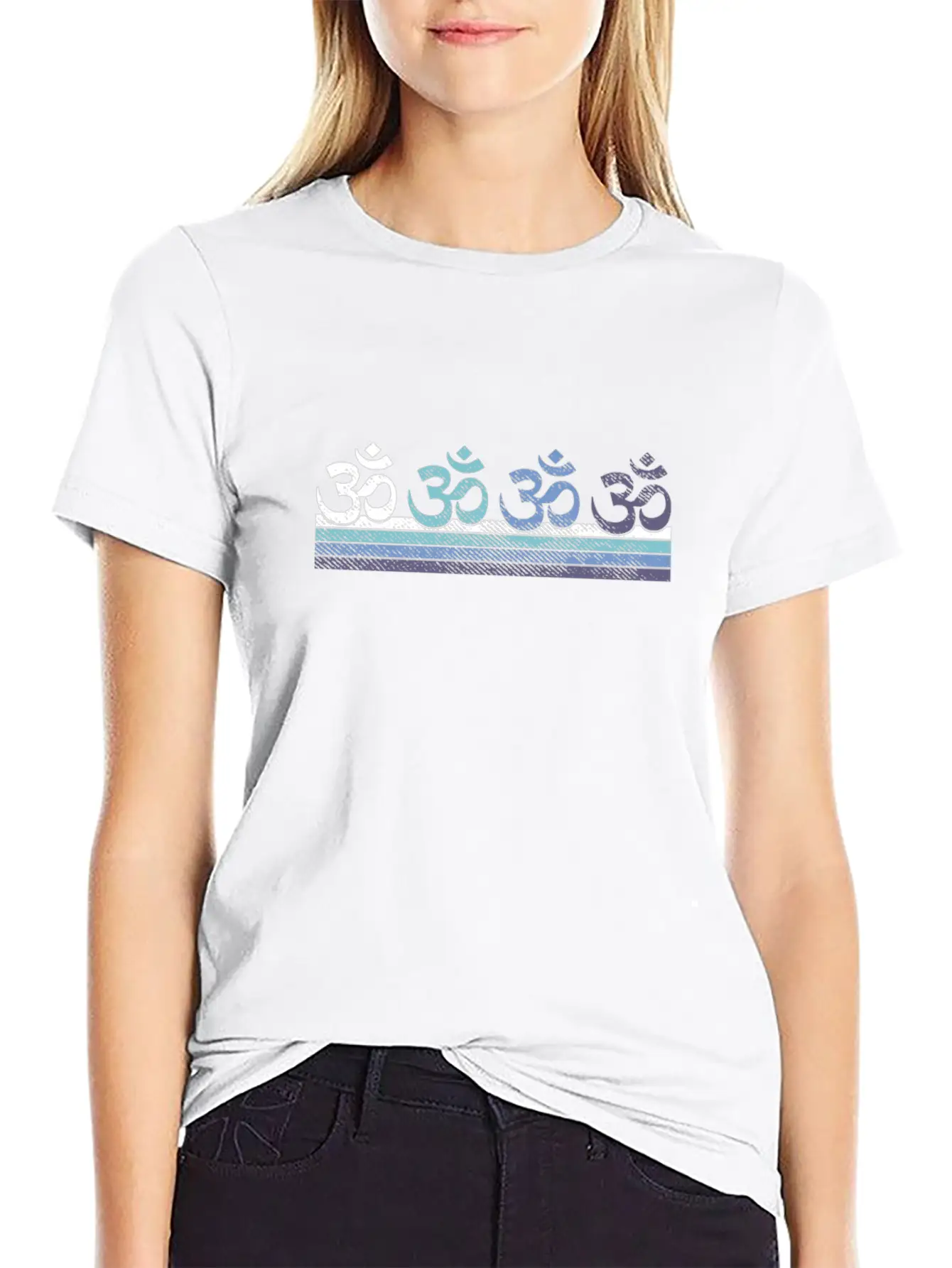 Om Symbol Gradient Stylish Everyday T-Shirt – Unisex Basic Cotton Tee